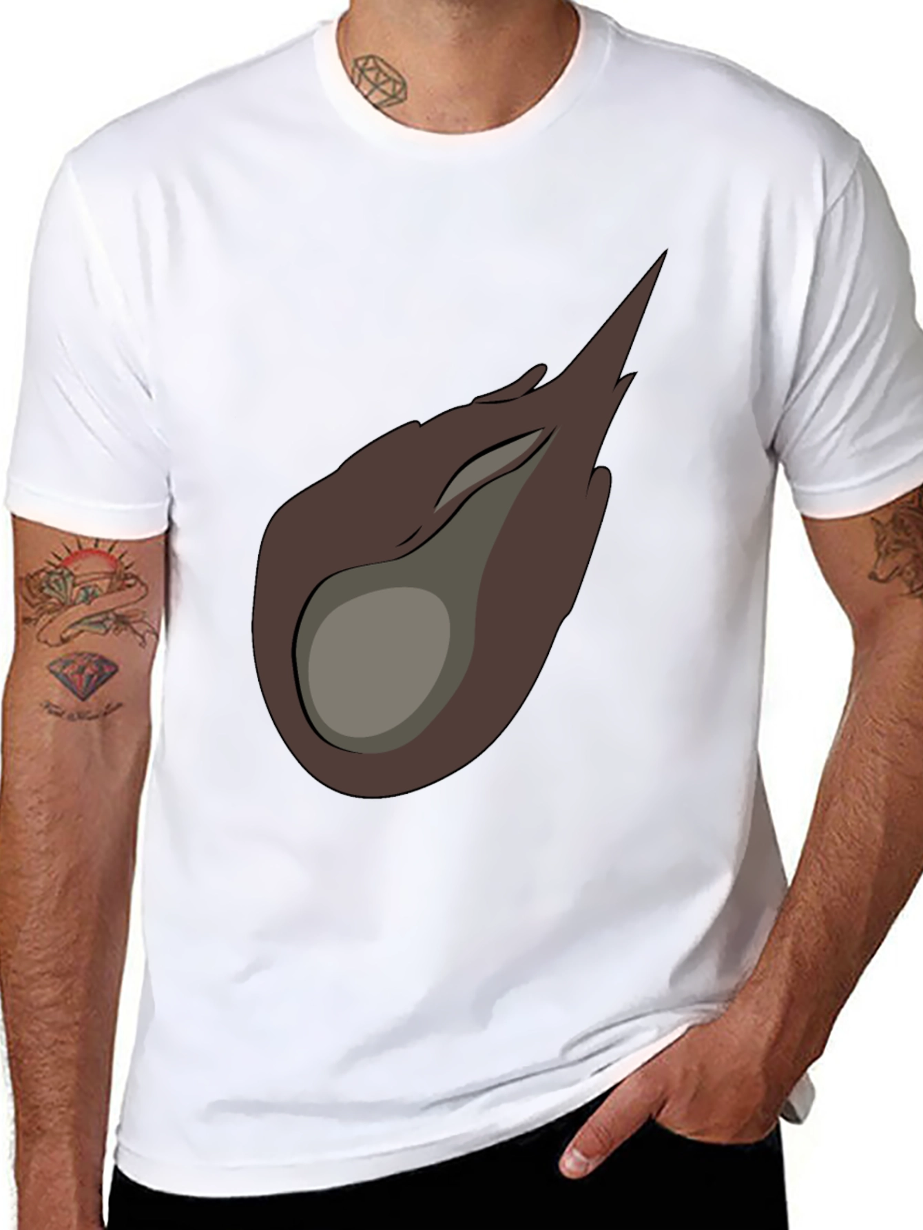 Black Meteor Graphic Tee - Black Cotton Casual T-Shirt view 8