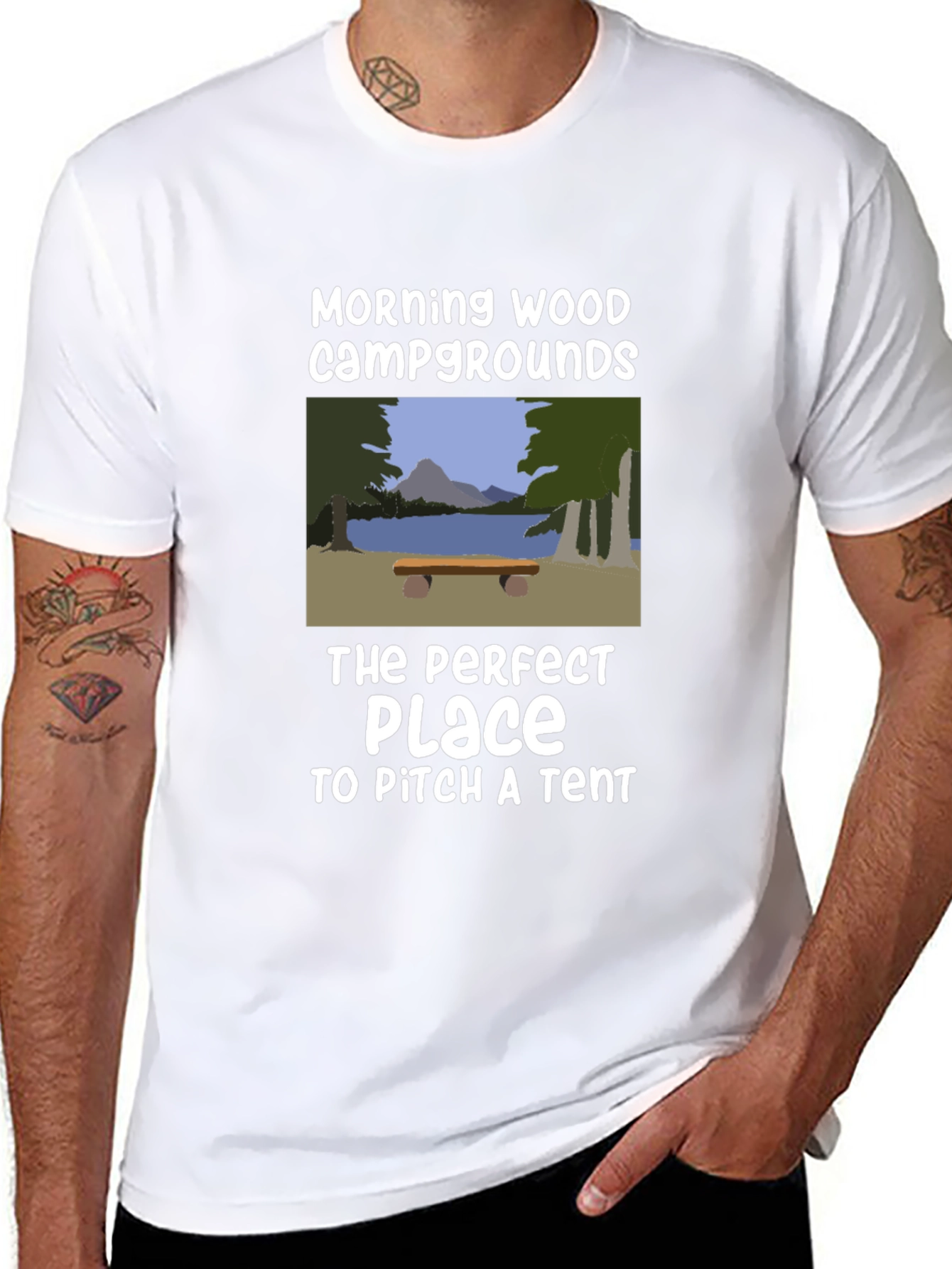 Black Morning Wood Campgrounds T-Shirt view 8