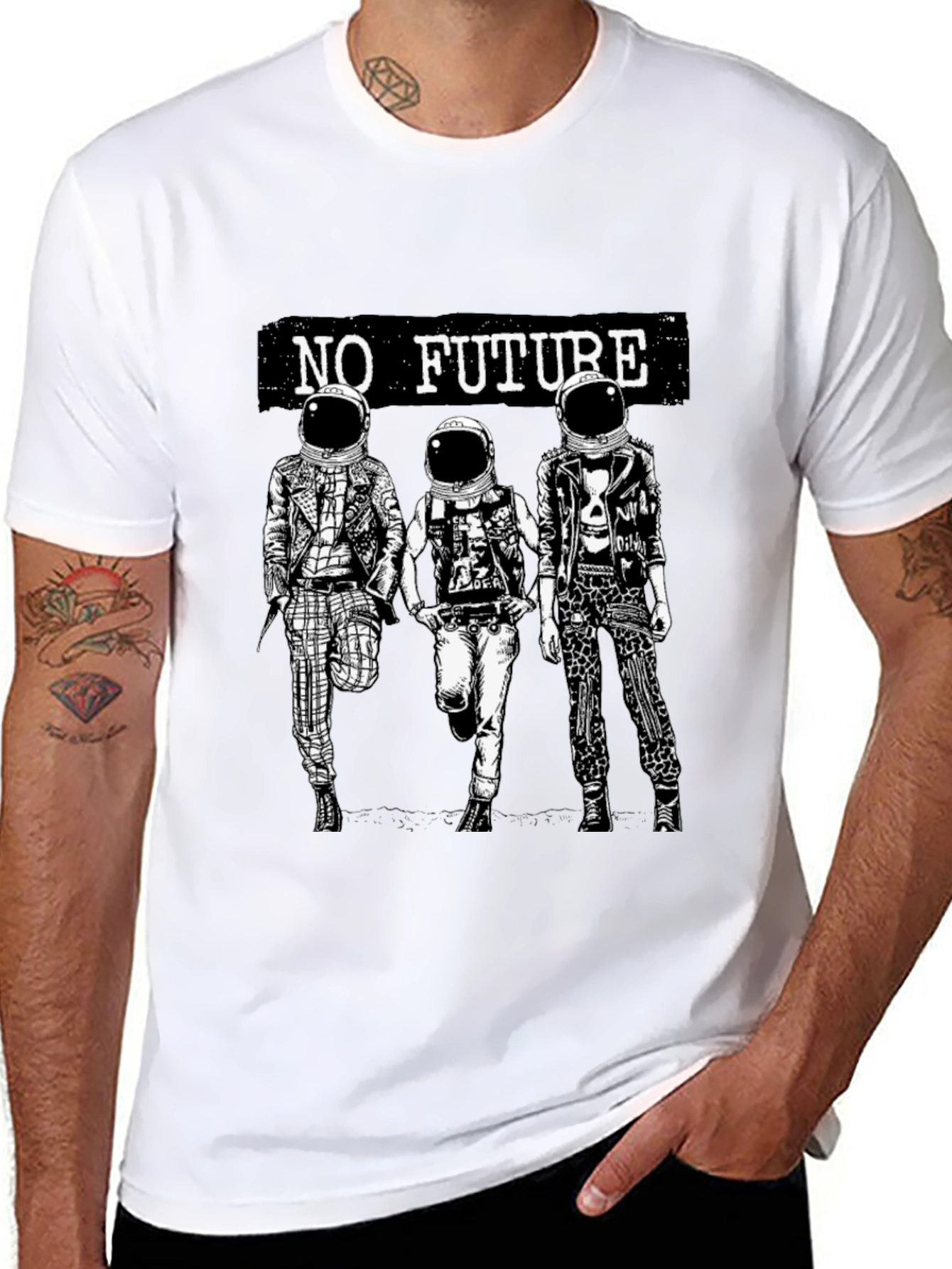 No Future Spaceman Graphic Tee - 8
