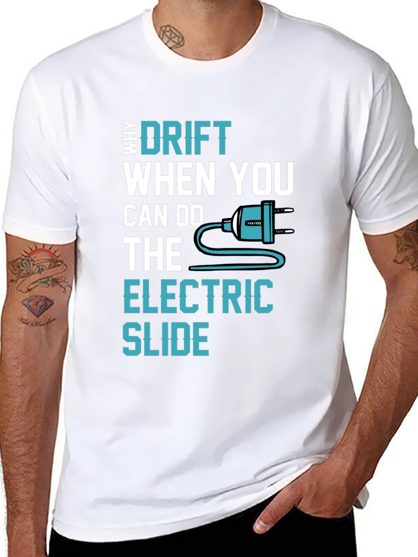 Black Electric Slide T-Shirt - Drift Alternative Graphic Tee view 8