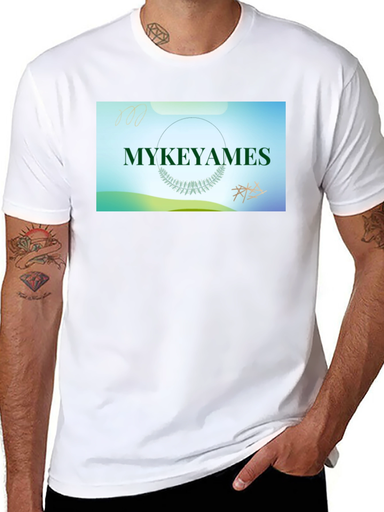 Black Mykeyames Graphic Tee - Trendy Casual Wear view 8