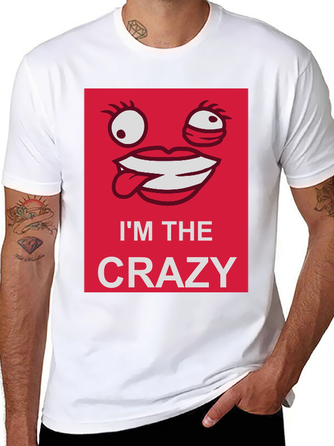 Black I'm The Crazy Graphic T-Shirt - Black view 8