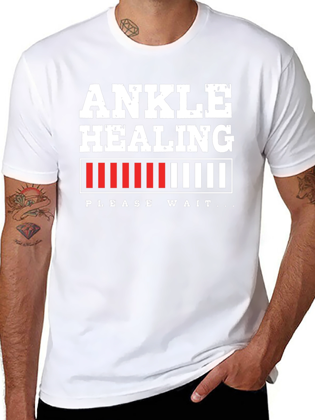 Black Ankle Healing Loading T-Shirt view 8