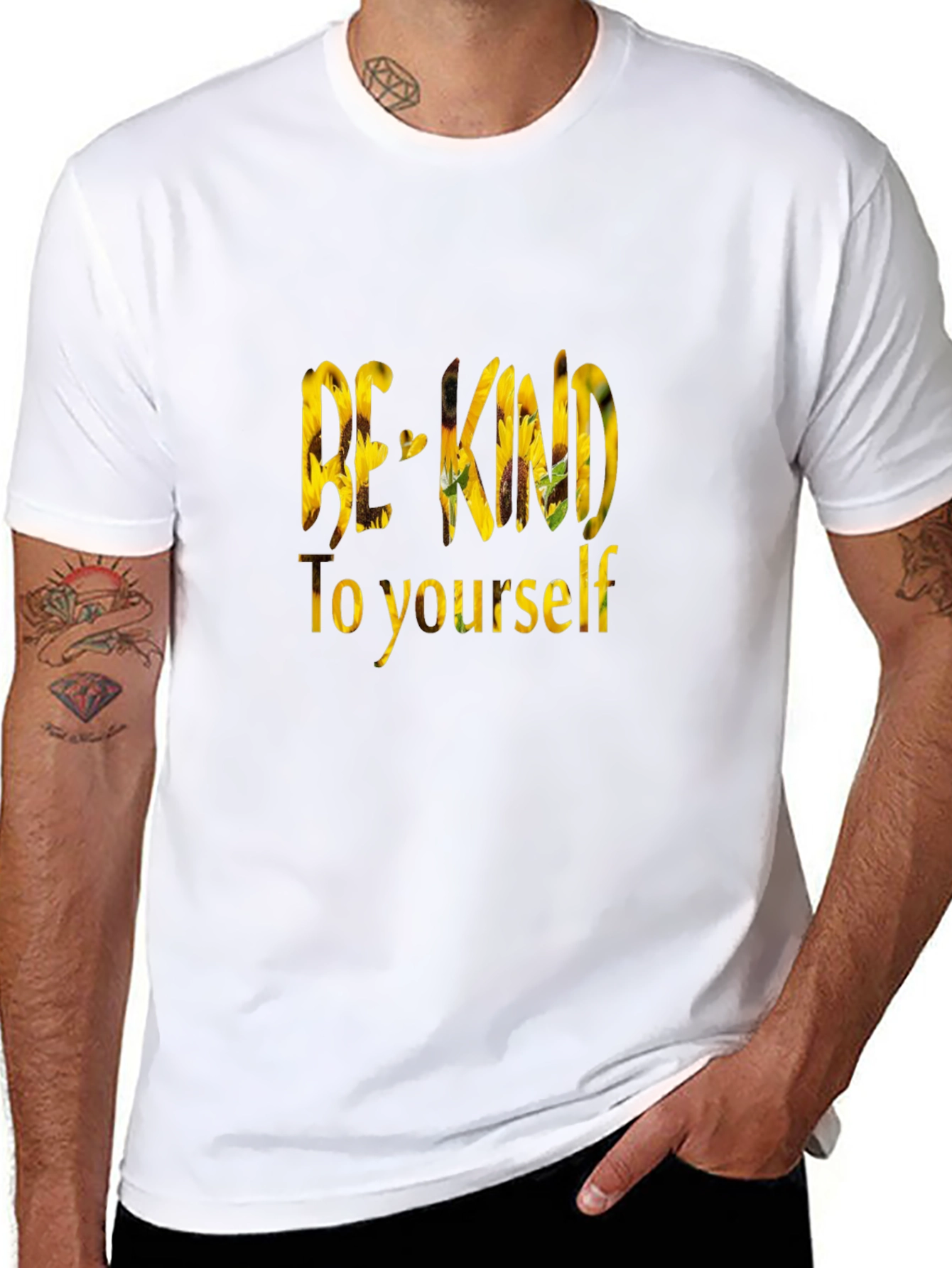 Black Be Kind To Yourself Graphic Tee - Sunflower Black T-Shirt view 8