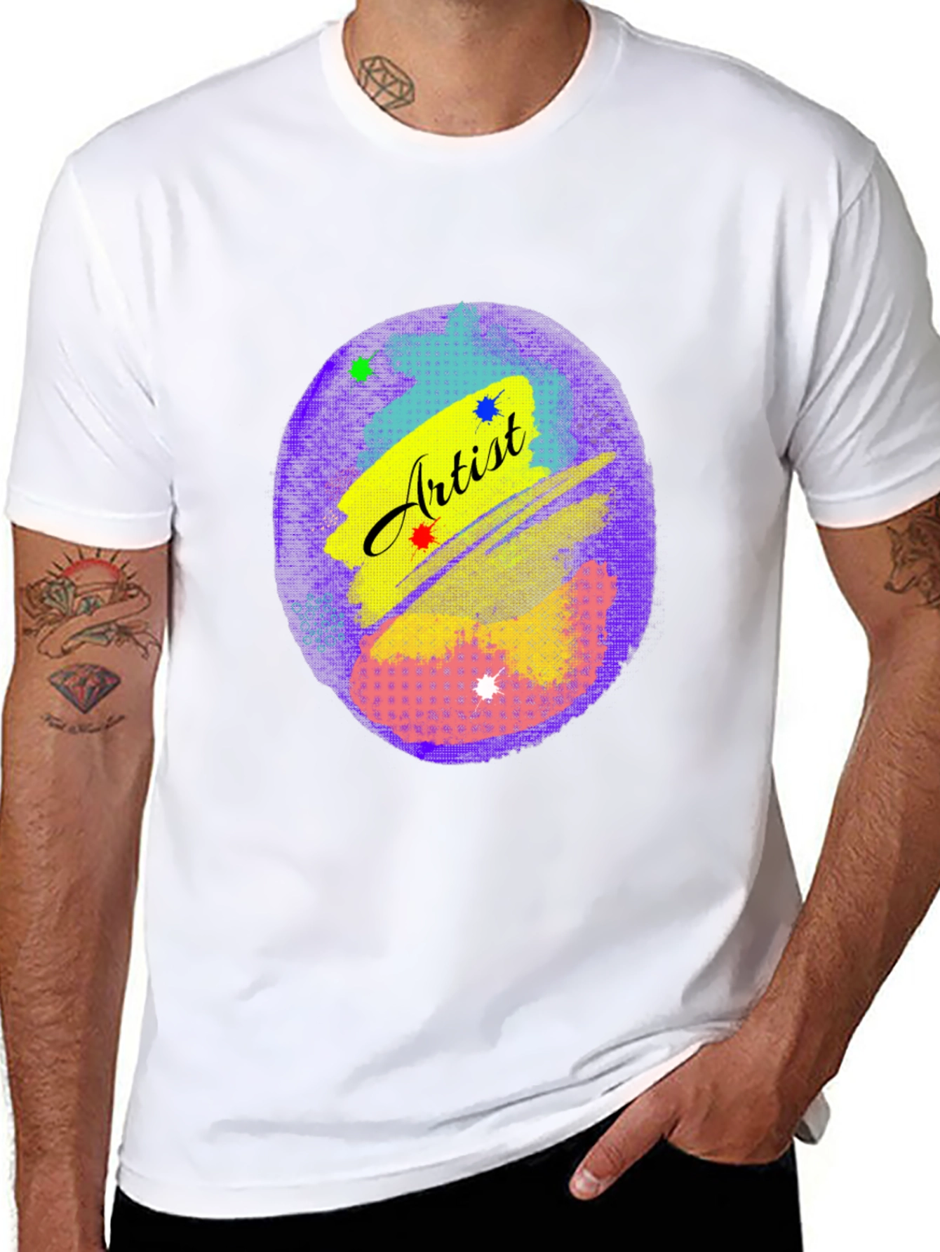Black Artist Graphic Tee - Creative Expression Shirt view 8