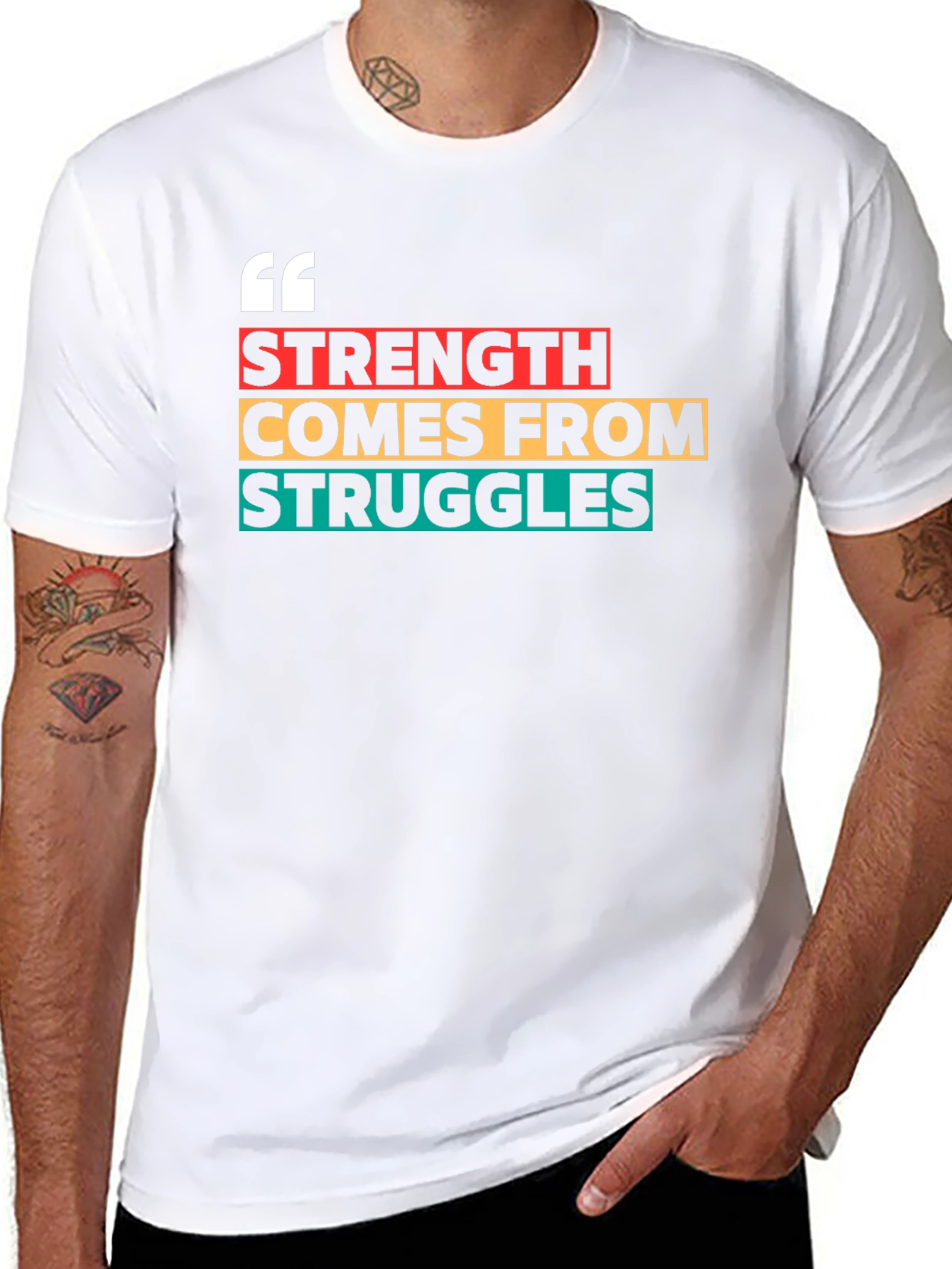 Black Strength from Struggles Graphic Tee view 8