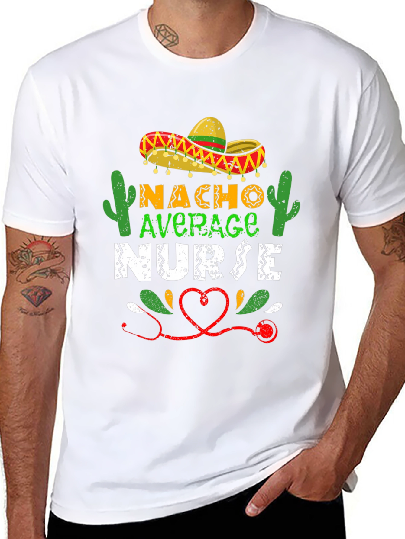 Black Nacho Average Nurse T-Shirt - Fun Medical Apparel view 8