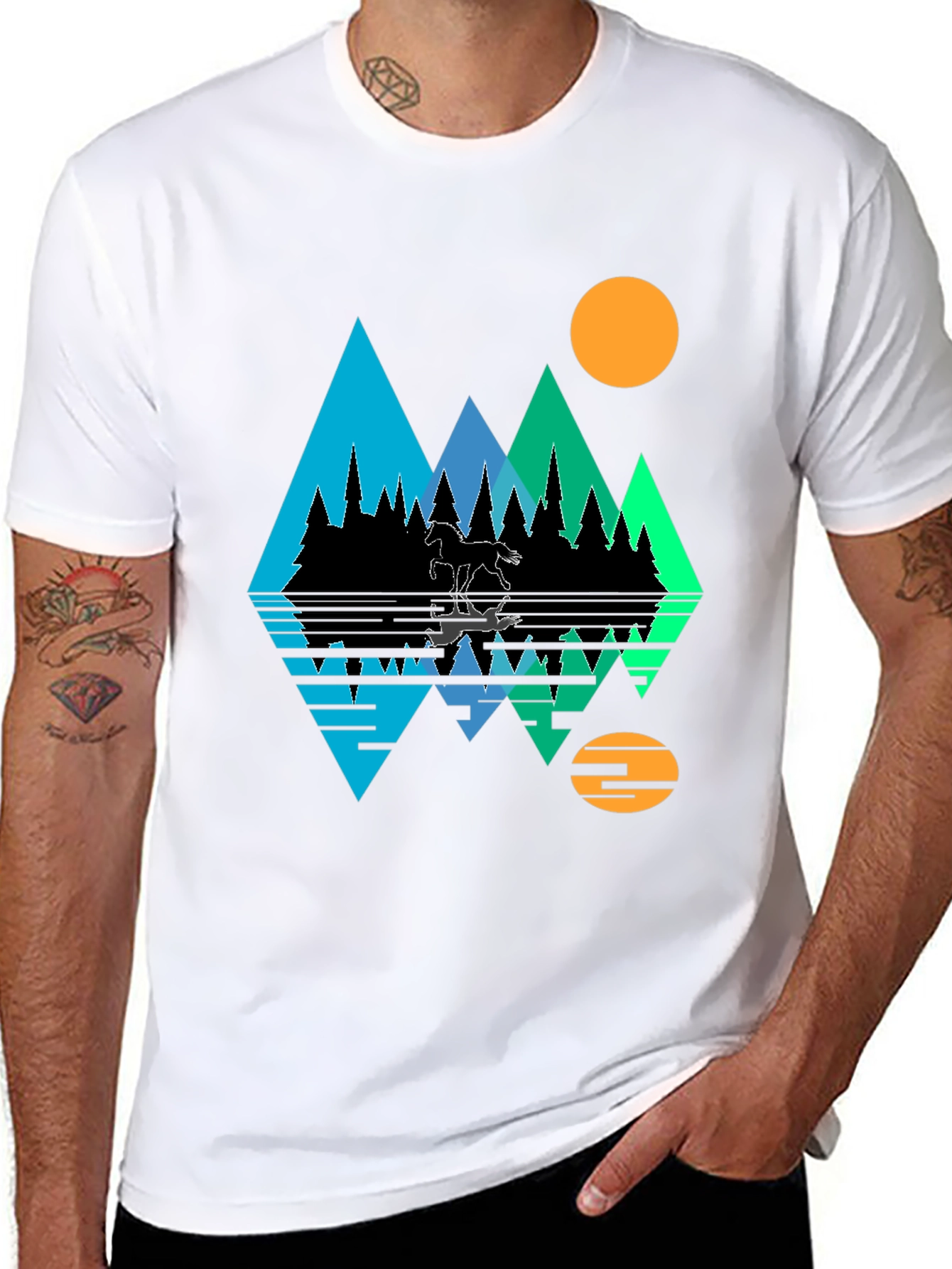 Black Mountain & Moon Graphic Tee view 8