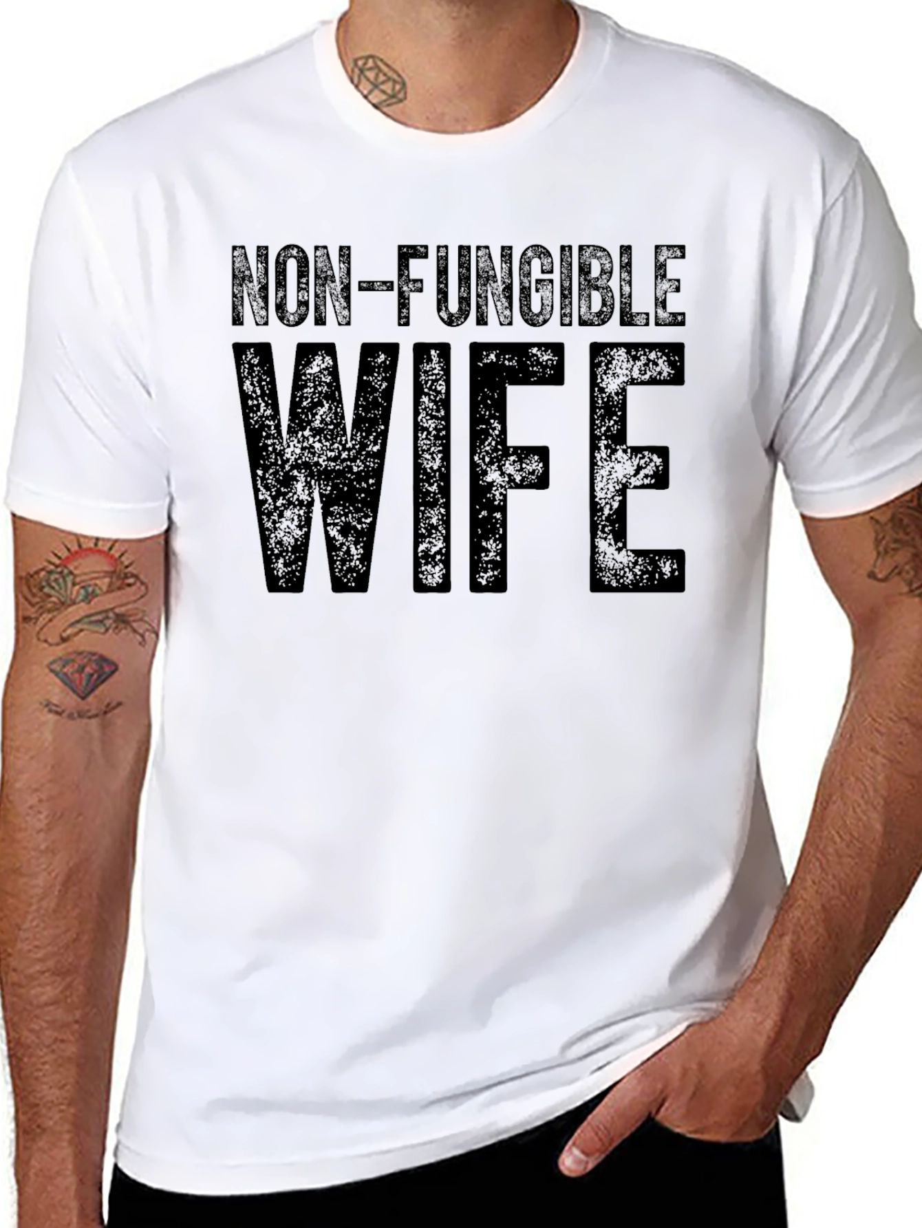 Black Non-Fungible Wife Black Graphic T-Shirt view 8
