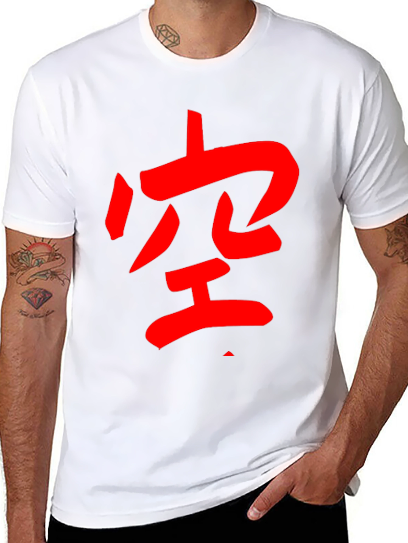 Black Red Symbol Black Tee Shirt view 8