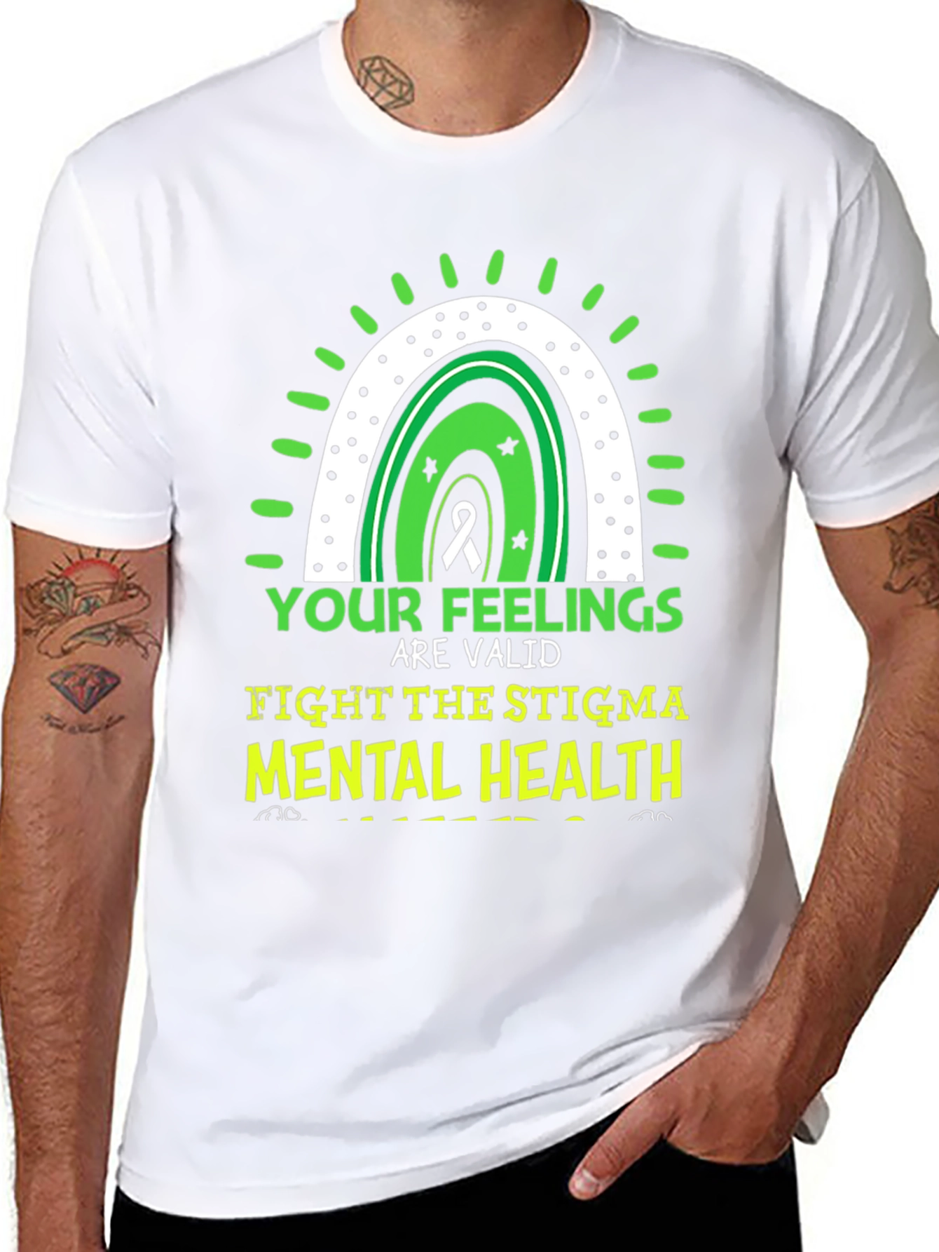 Black Mental Health Awareness Graphic Tee view 8