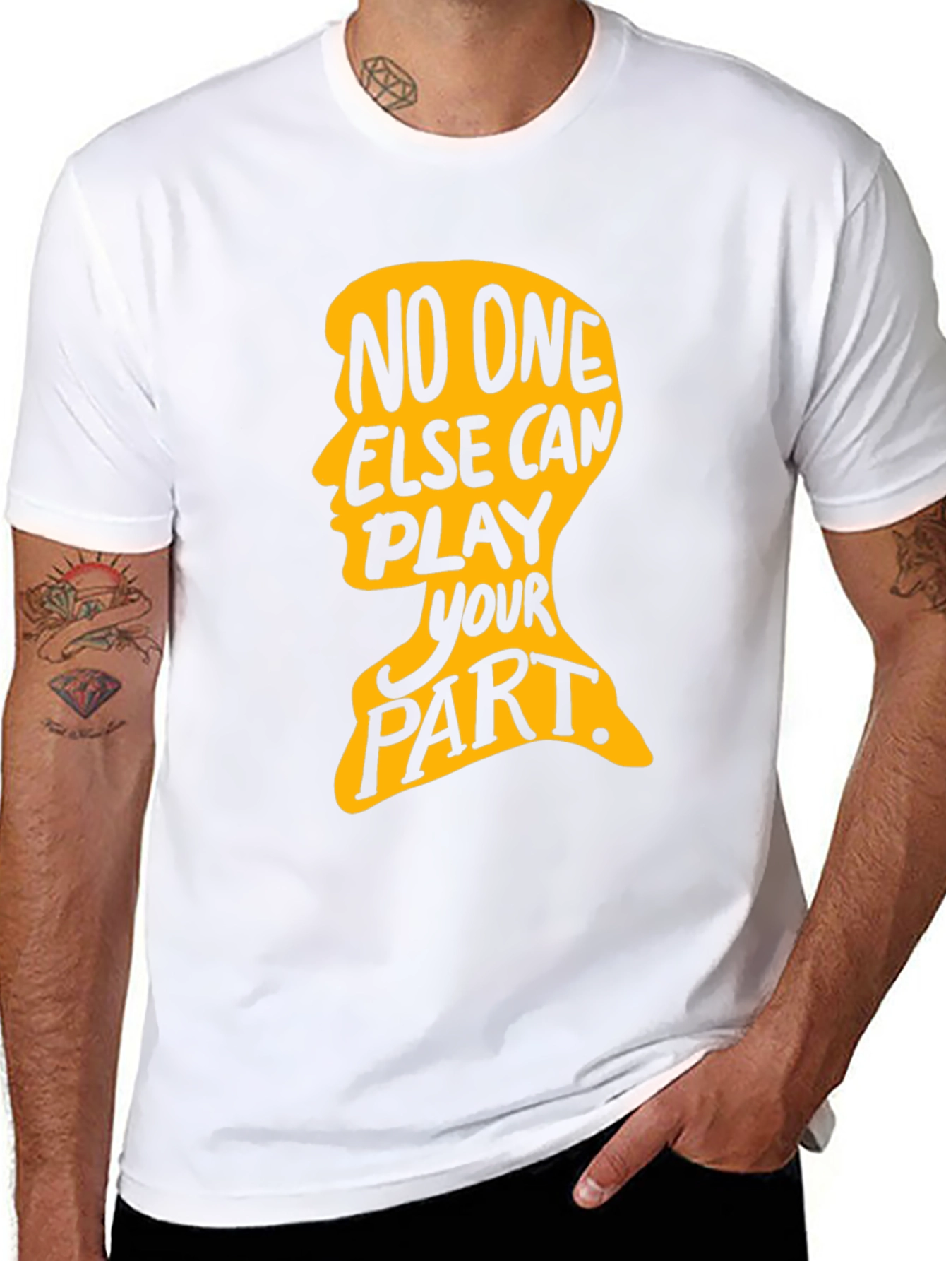 Black Inspirational 'No One Else' Graphic Black T-Shirt view 8