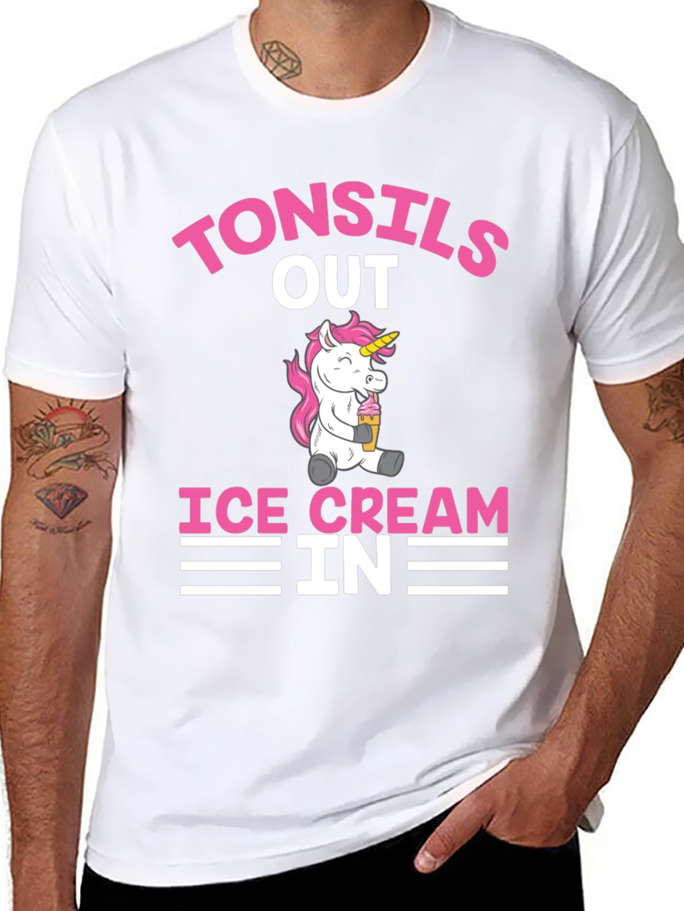 Black Tonsils Out Ice Cream In Funny Graphic Tee view 8