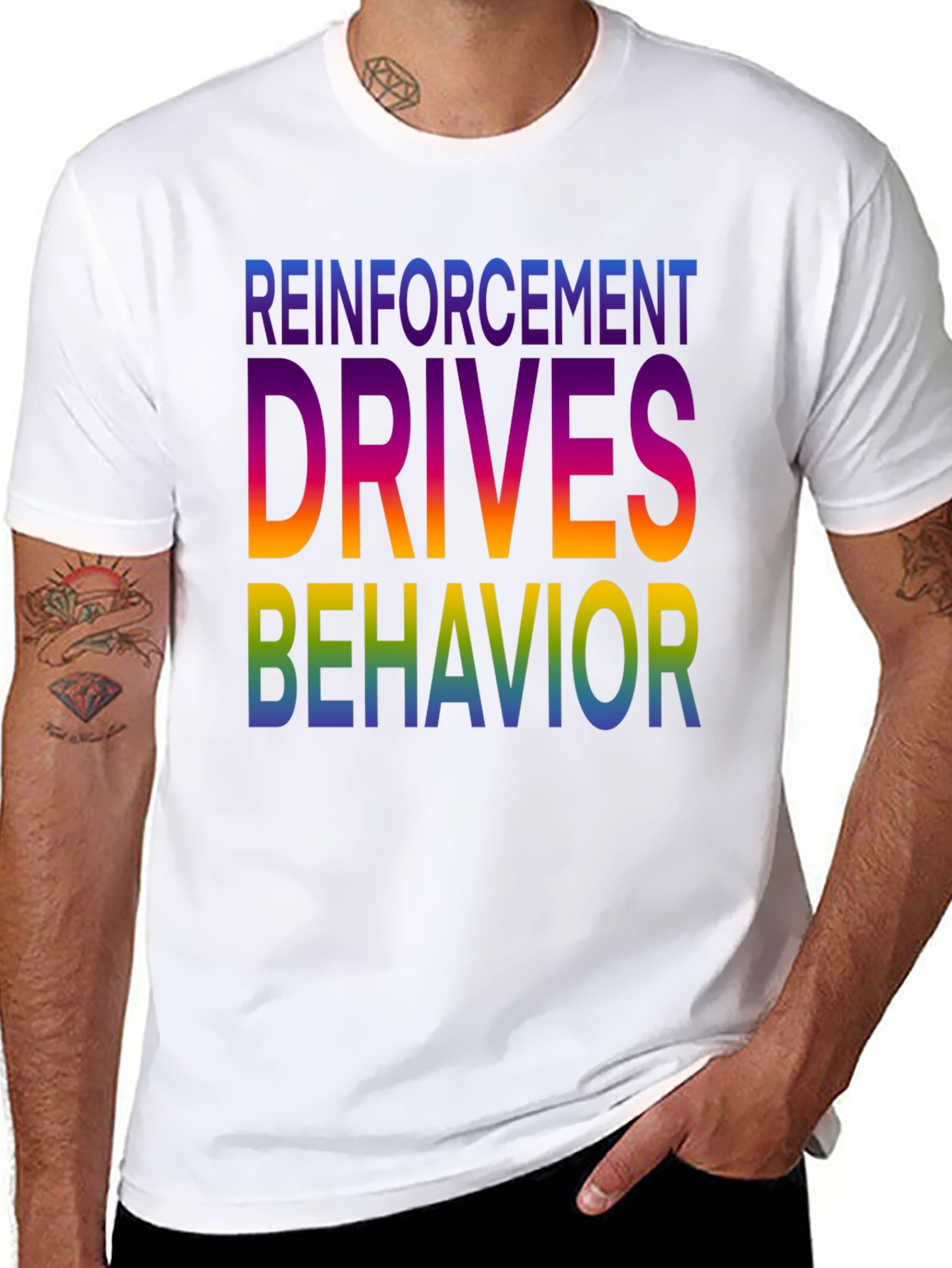 Black Reinforcement Drives Behavior Graphic T-Shirt view 8