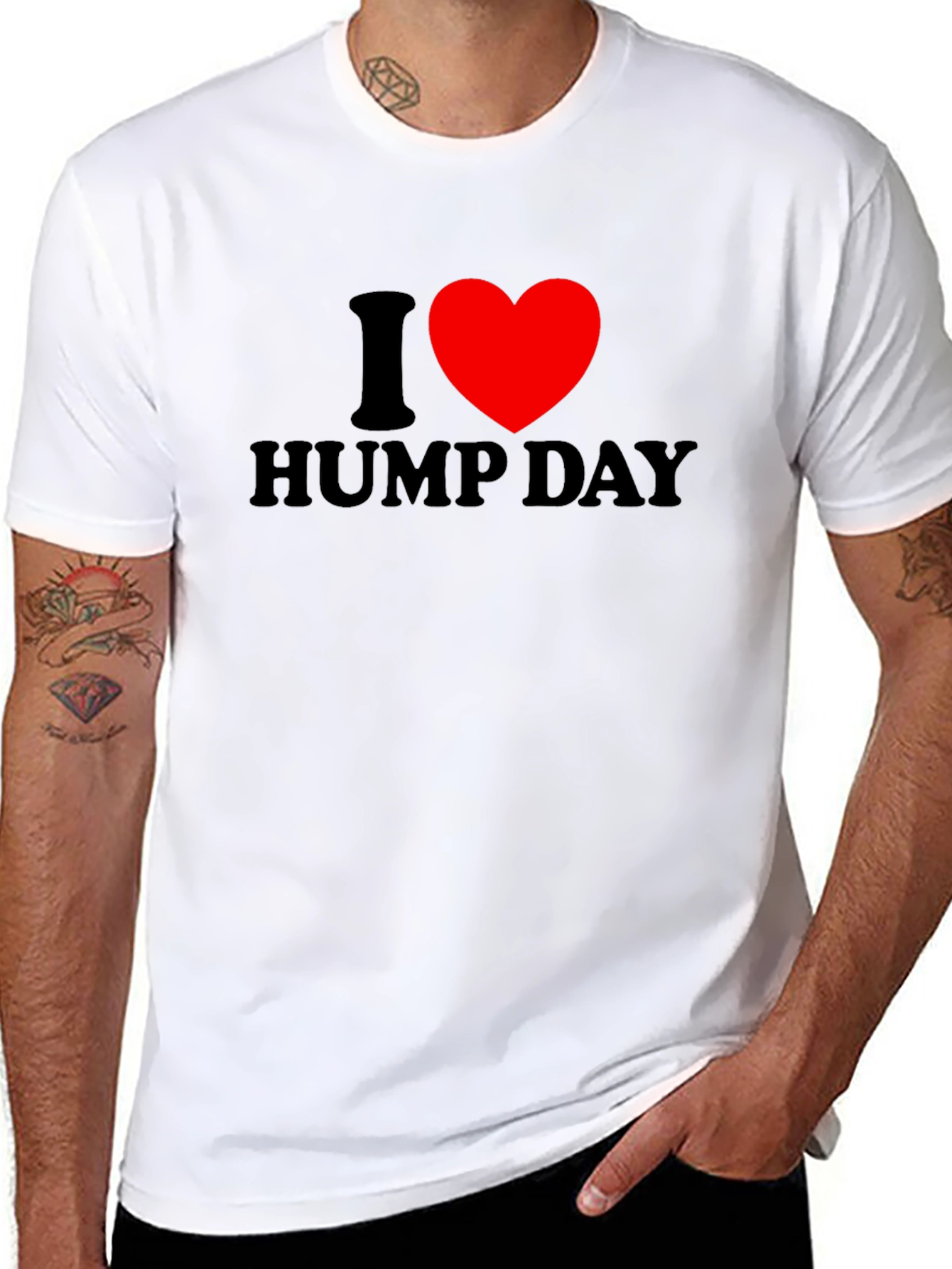 Black I Heart Hump Day T-Shirt - Black Short Sleeve view 8