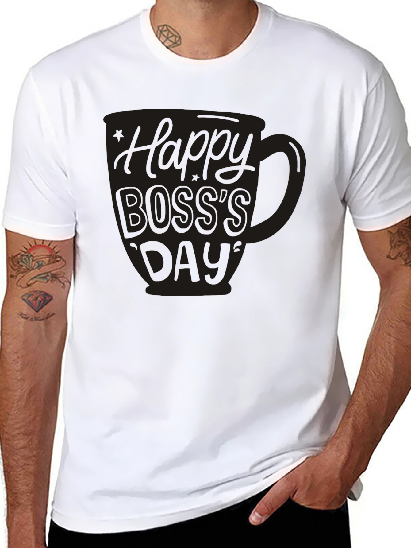 Black Happy Boss's Day Graphic Tee view 8