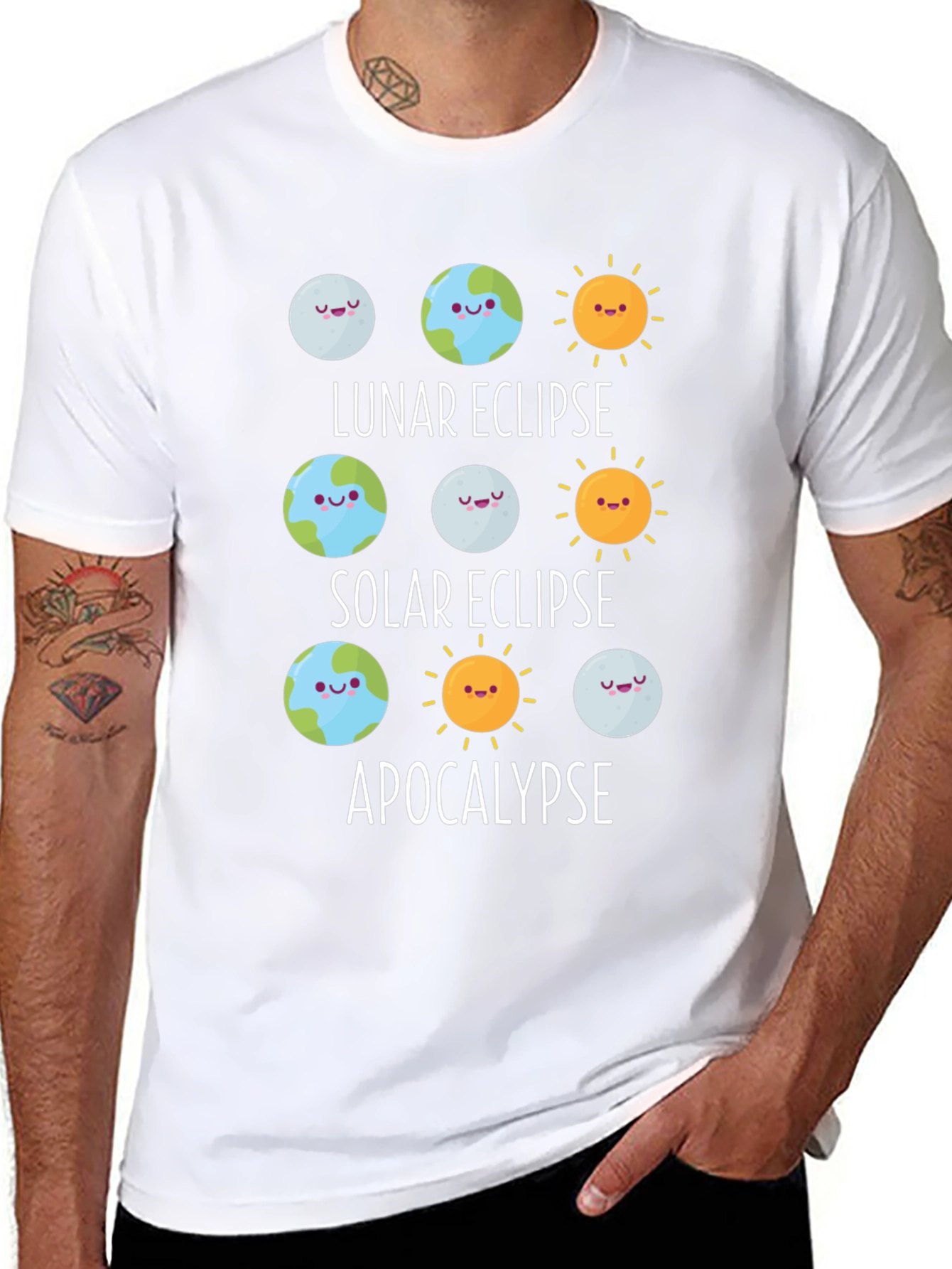 Black Eclipse & Apocalypse Graphic T-Shirt - Funny Astronomy Tee view 8