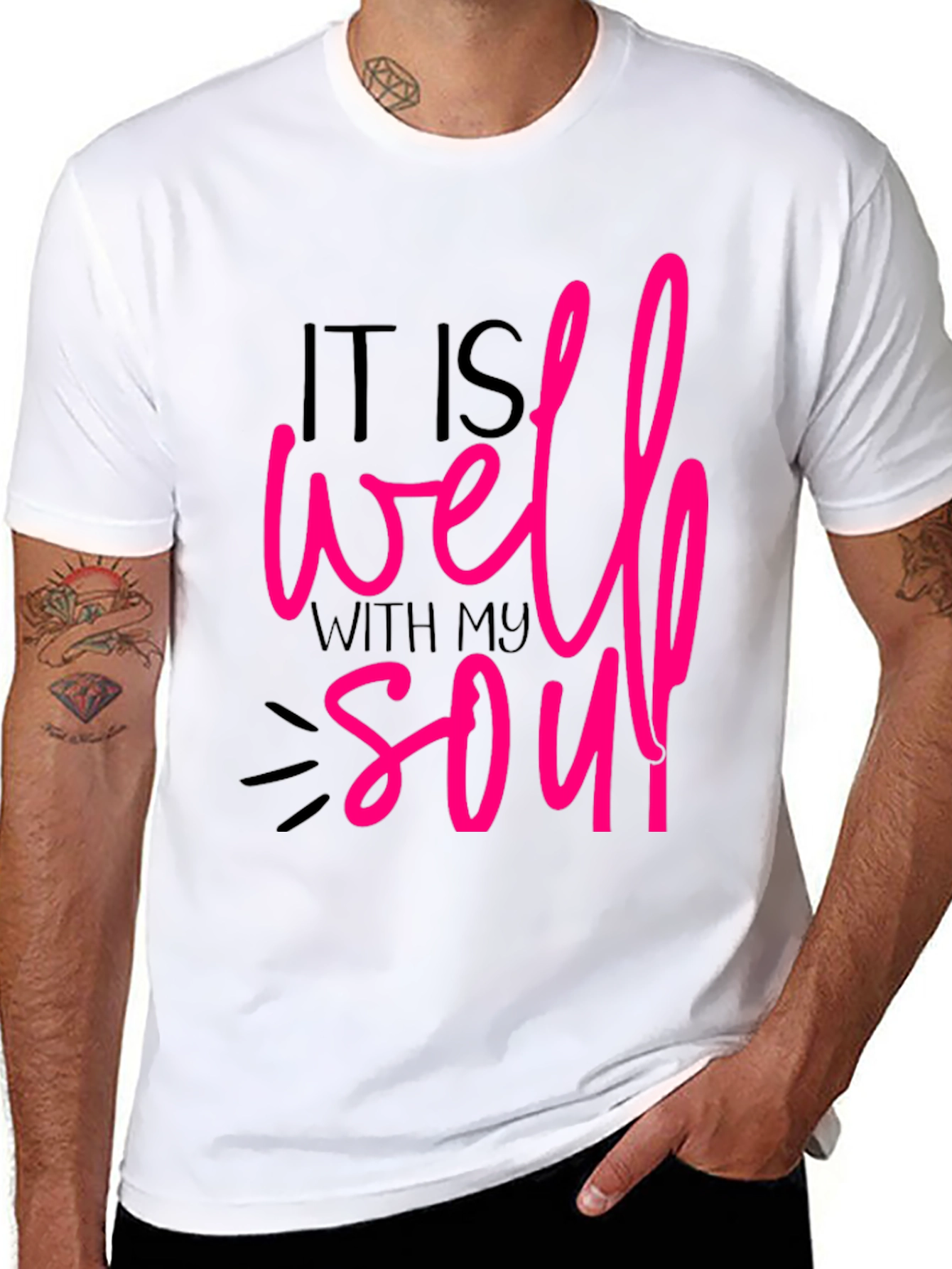 Black Well With My Soul Graphic Tee view 8