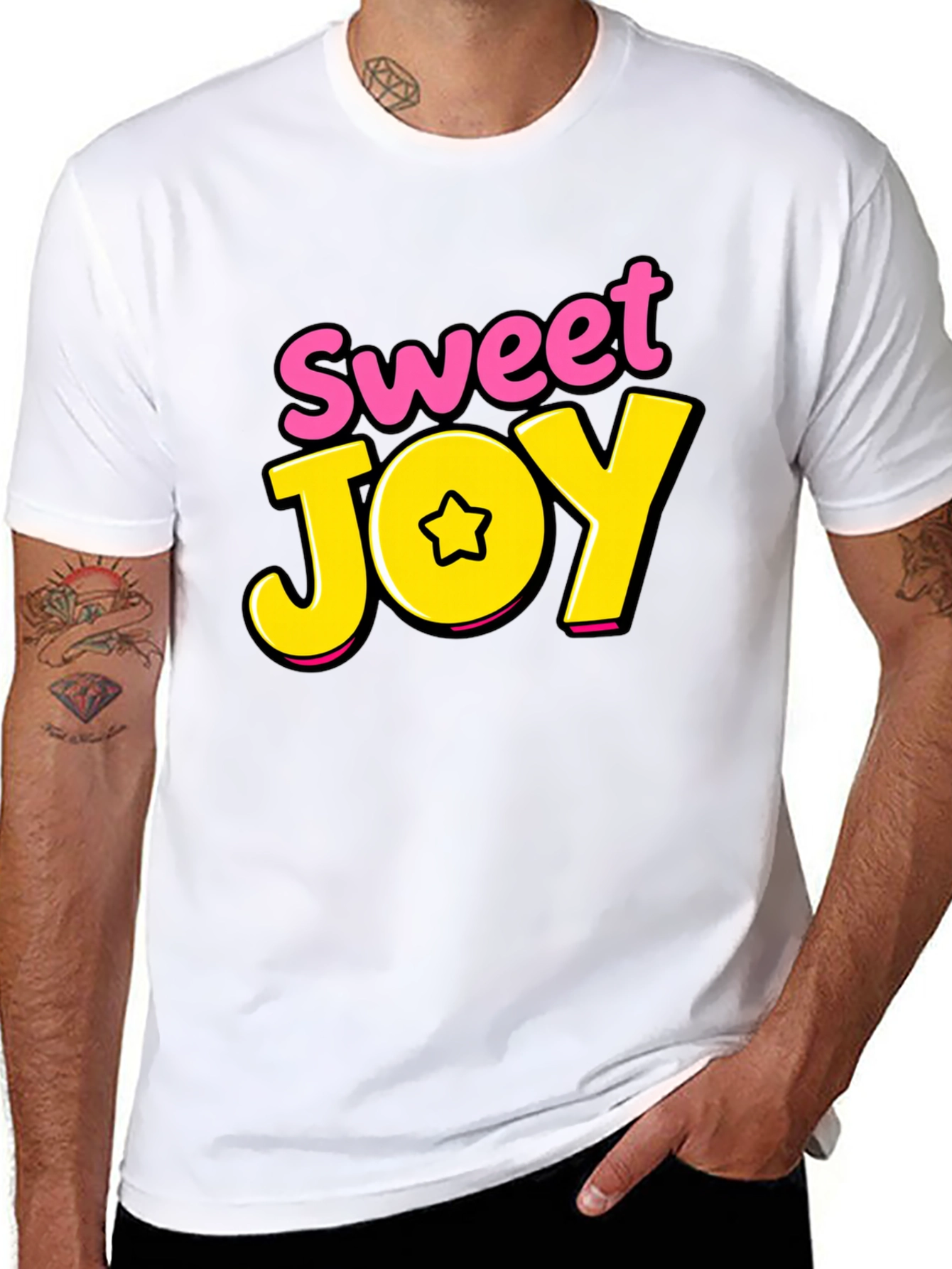 Black Sweet Joy Black Graphic Tee view 8