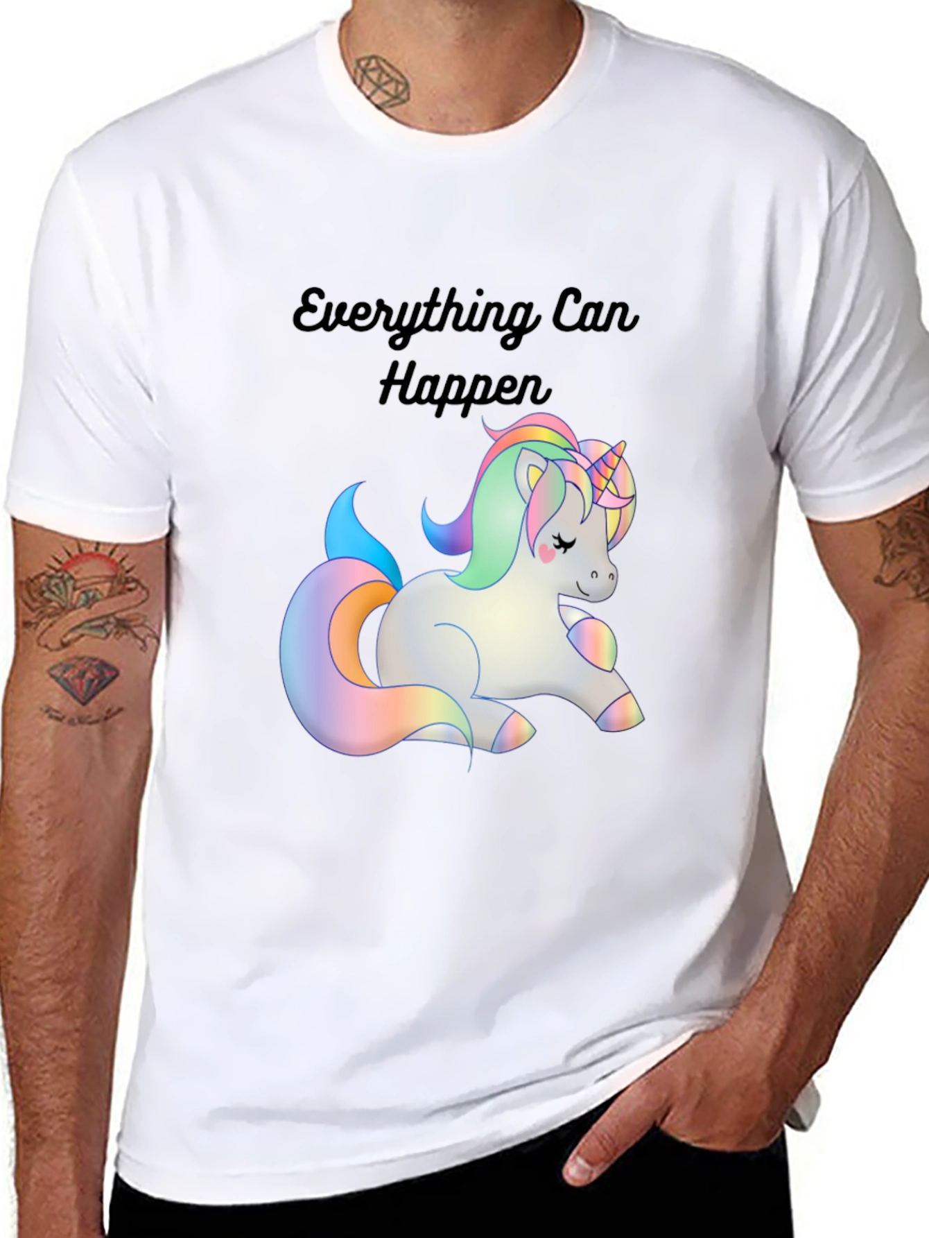 Black Unicorn Magic T-Shirt - Everything Can Happen view 8