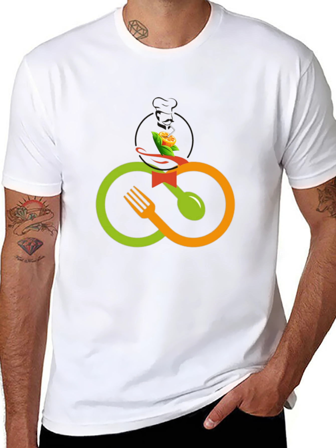 Black Culinary Cycle T-Shirt - Stylish Foodie Apparel view 8