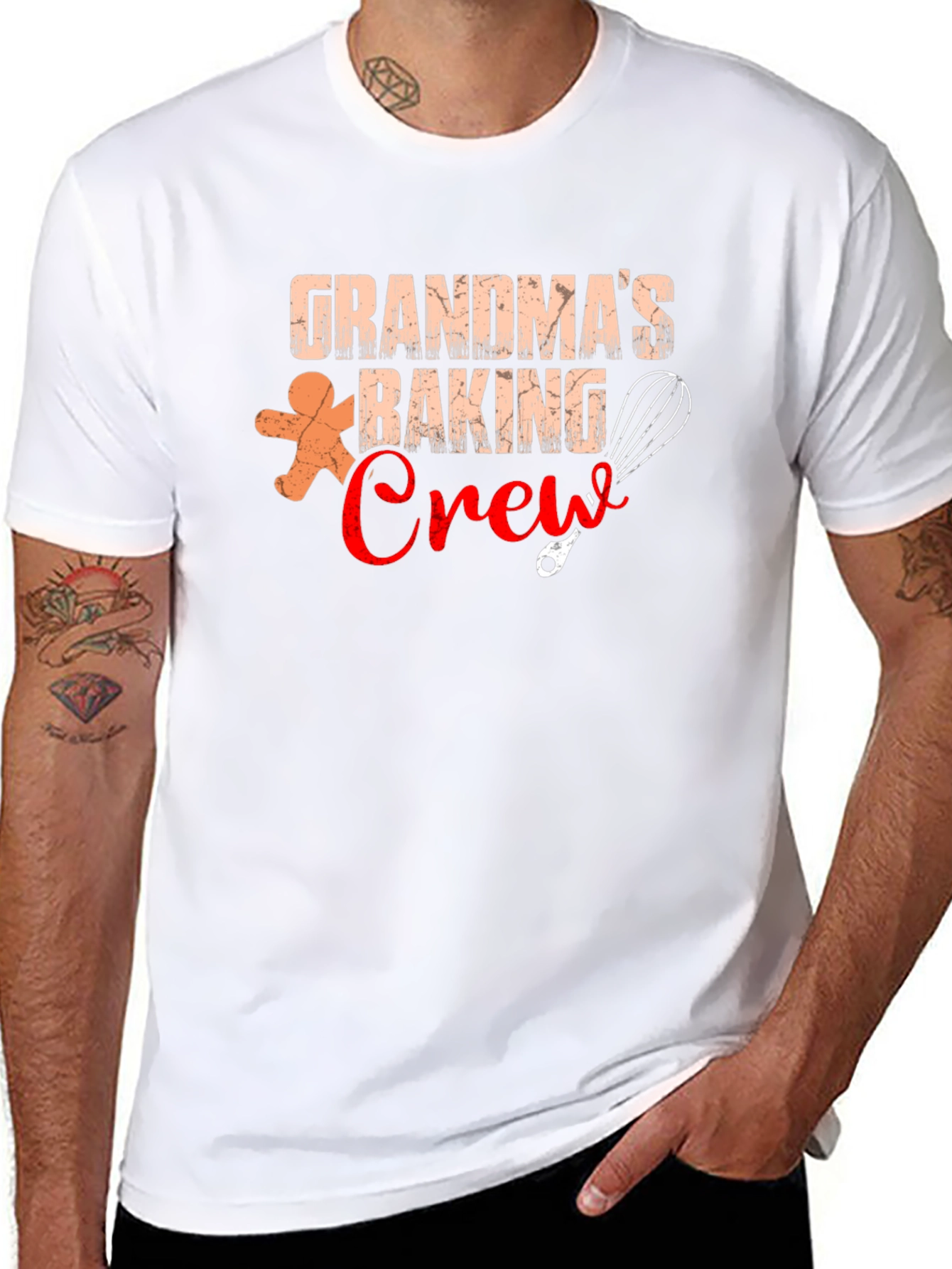 Black Grandma's Baking Crew T-Shirt - Holiday Baking Shirt view 8