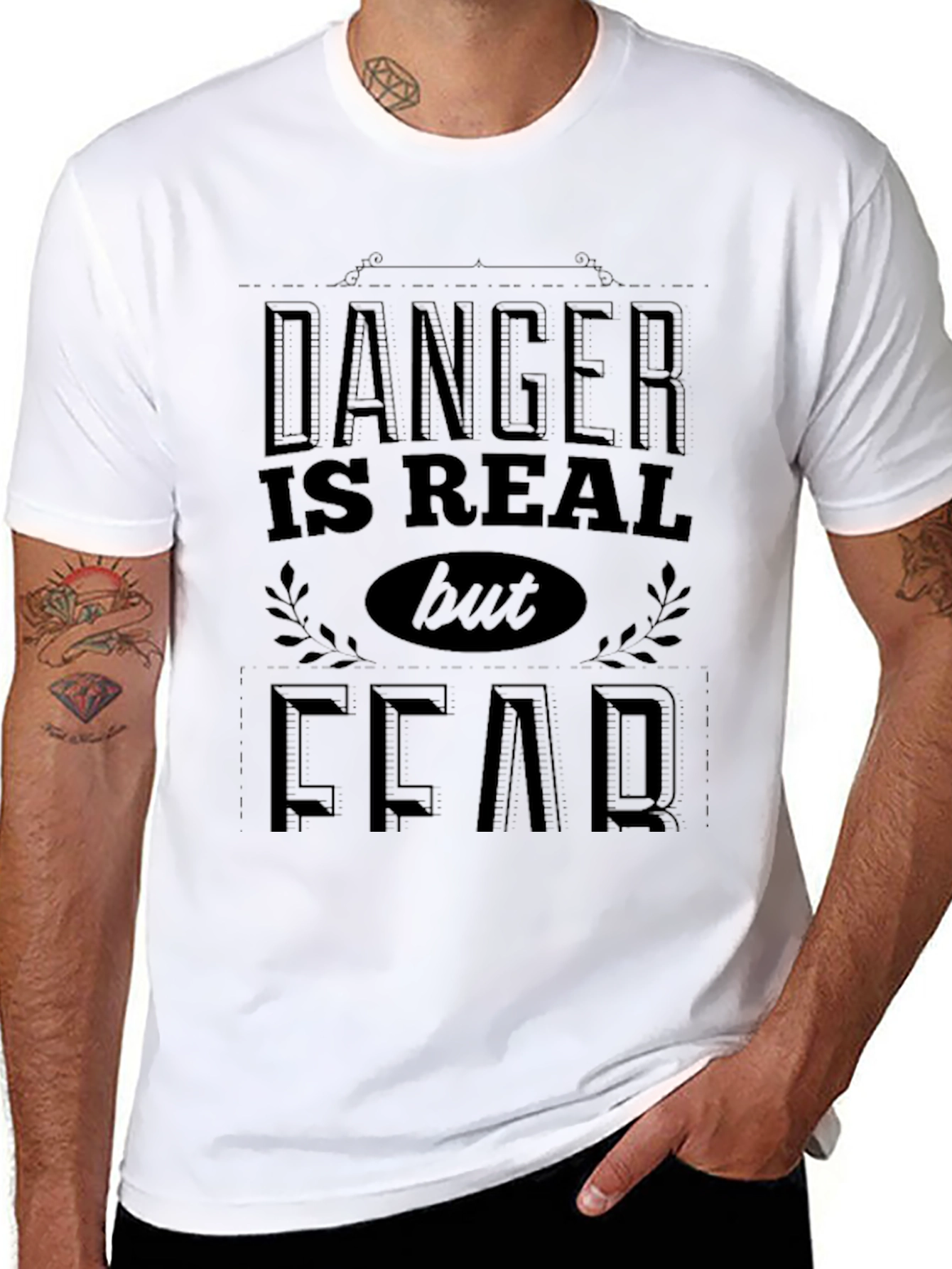 Black Danger is Real Fear T-Shirt view 8