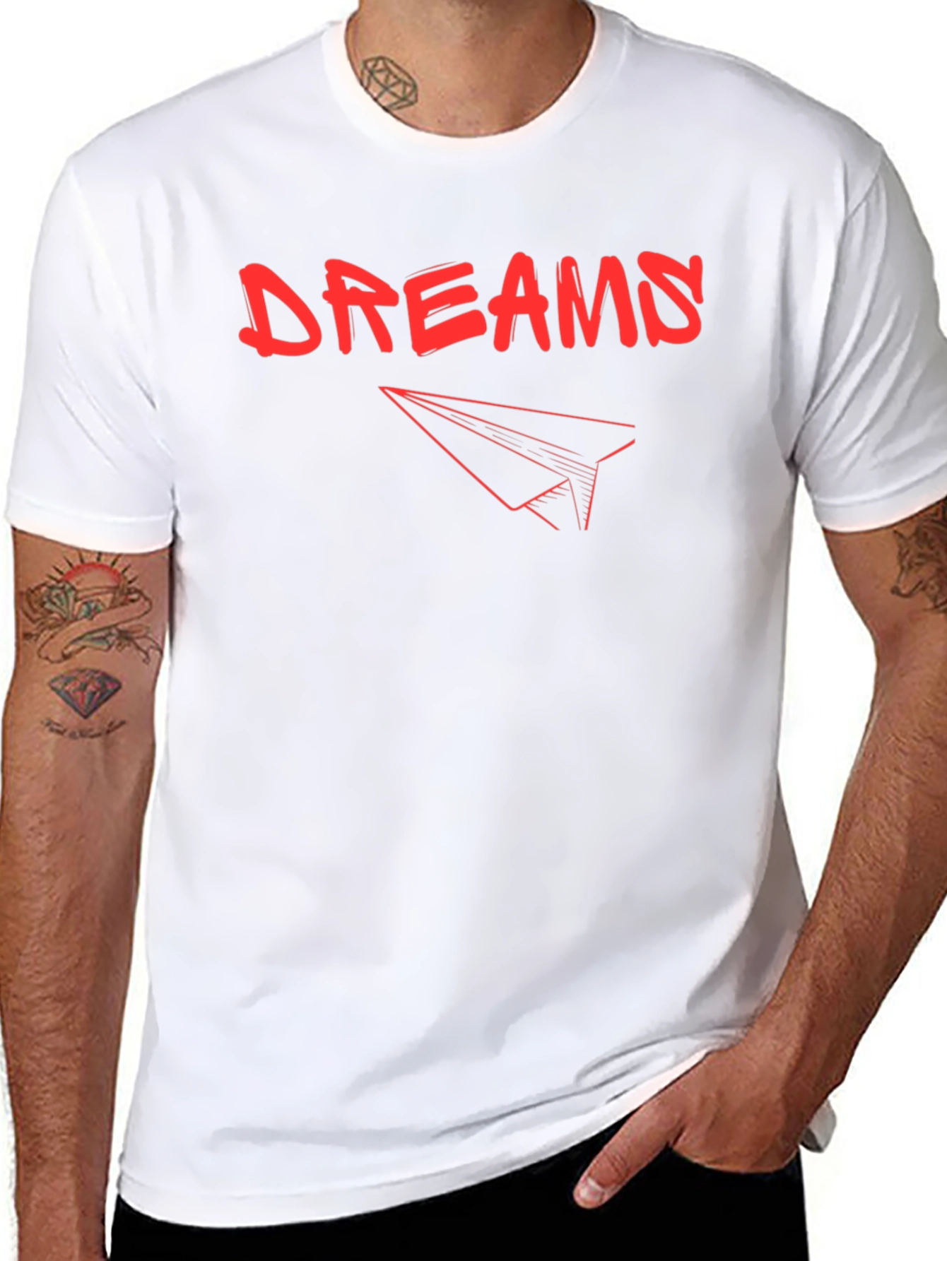 Black Dreams Graphic Tee - Trendy Short Sleeve T-Shirt view 8