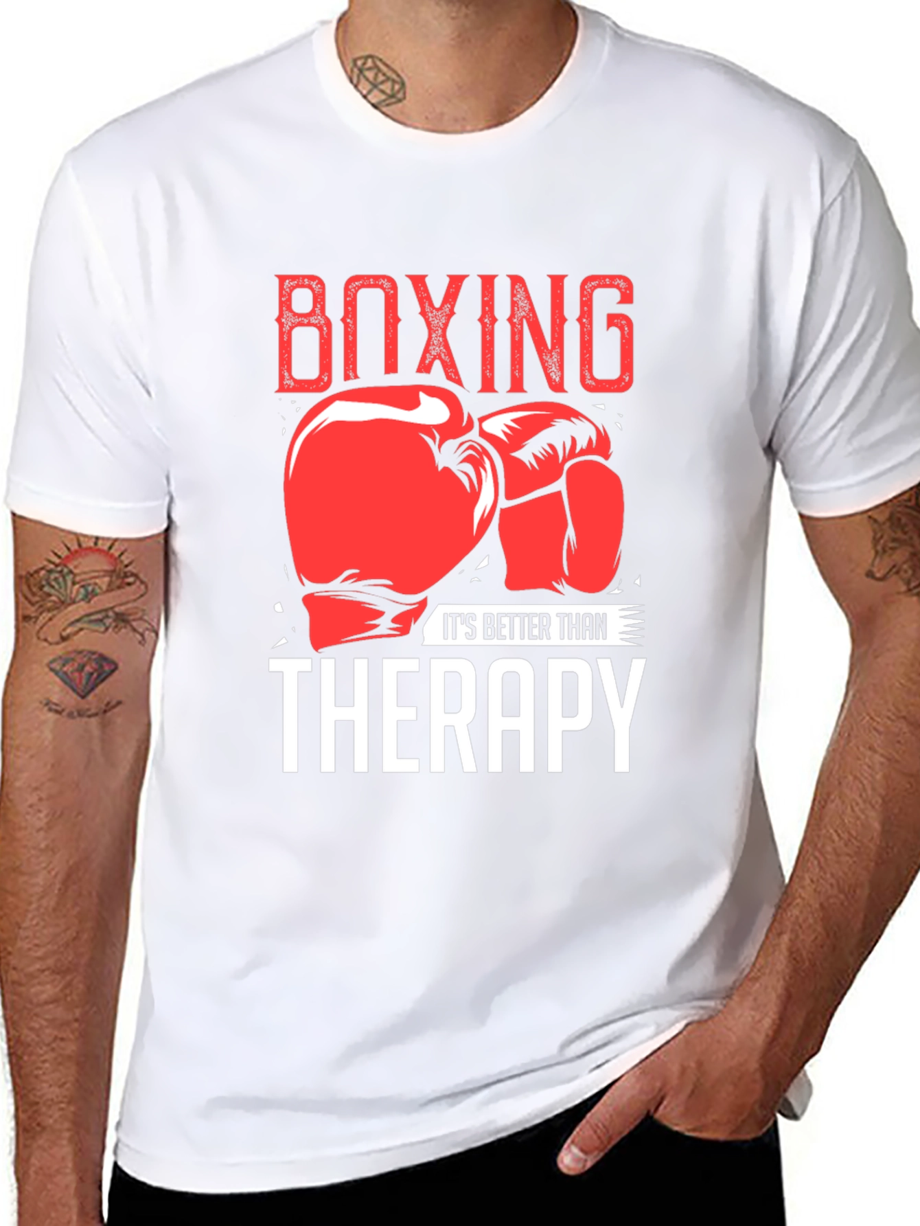 Black Boxing Therapy T-Shirt view 8
