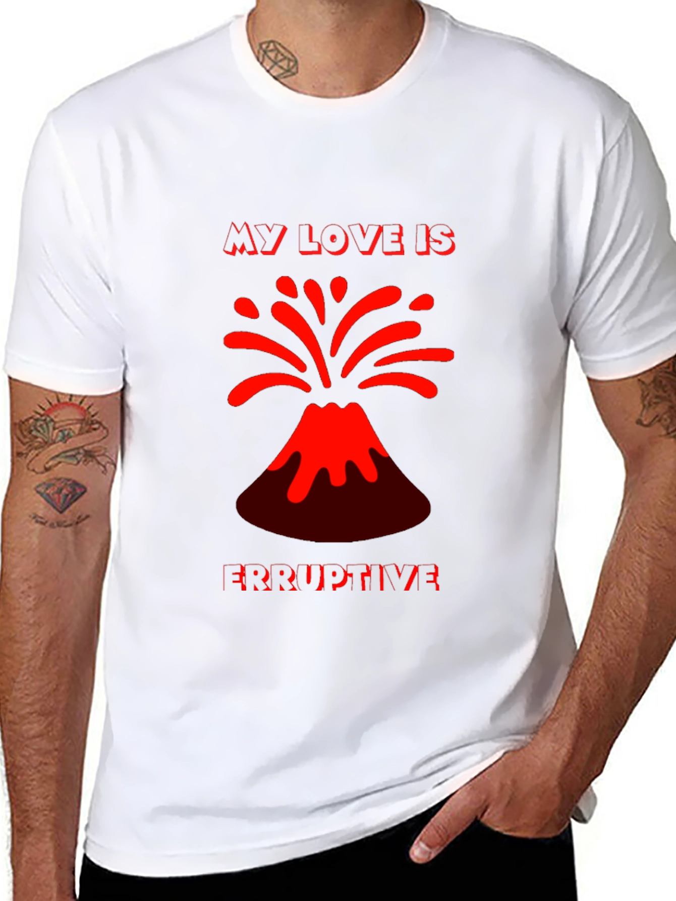 Black Eruptive Love Graphic Tee - Black T-Shirt view 8
