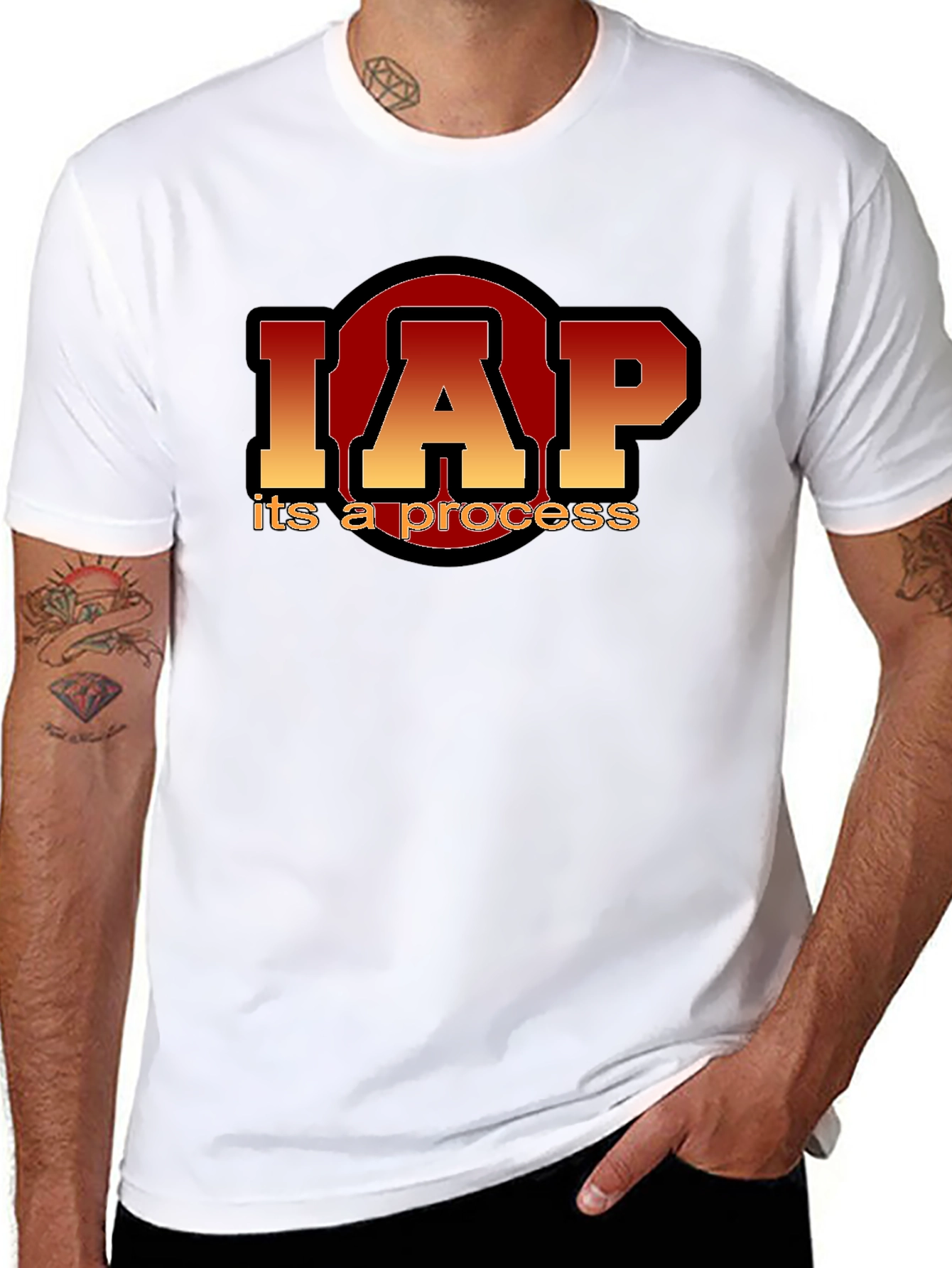 Black IAP It's A Process Graphic Tee view 8