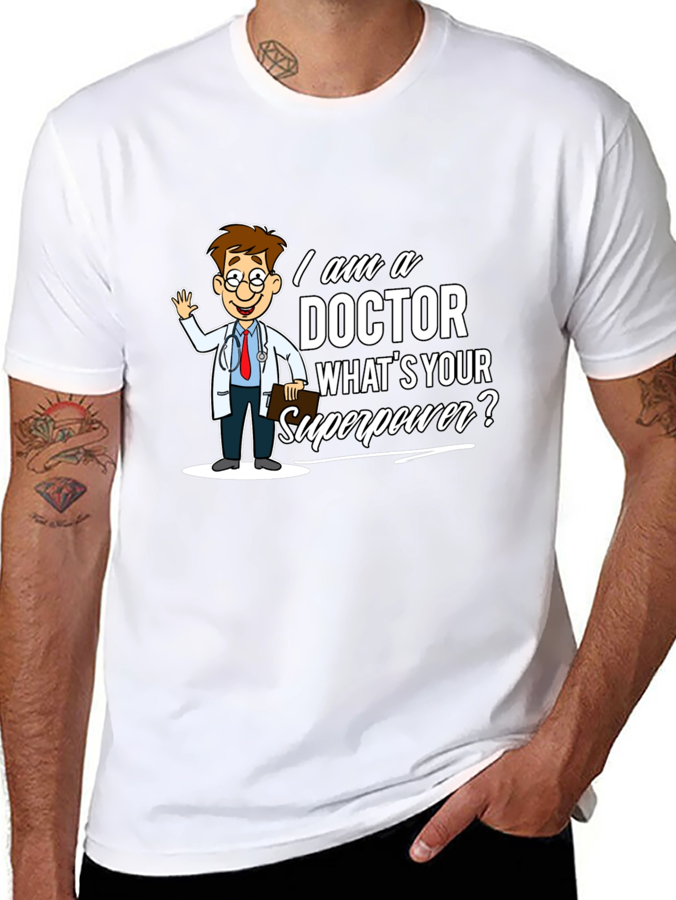 Black Doctor Superpower T-Shirt view 8