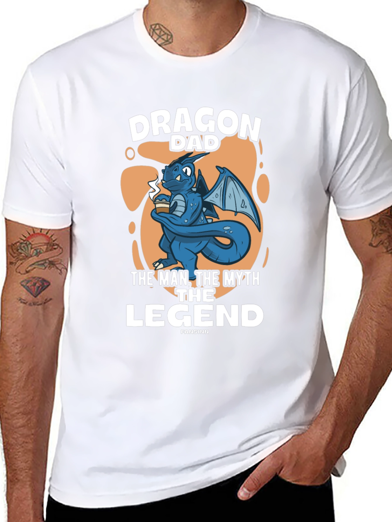 Black Dragon Dad: The Man, The Myth, The Legend T-Shirt view 8