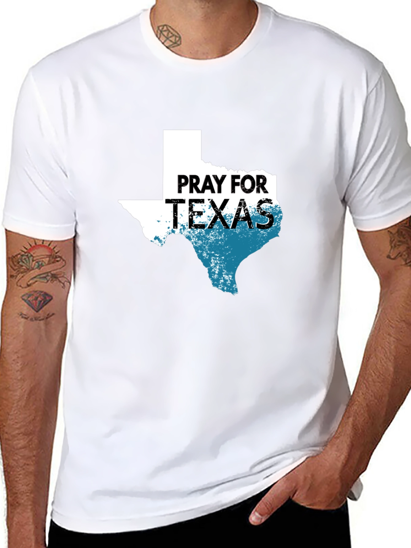 Black Pray for Texas Graphic Tee view 8