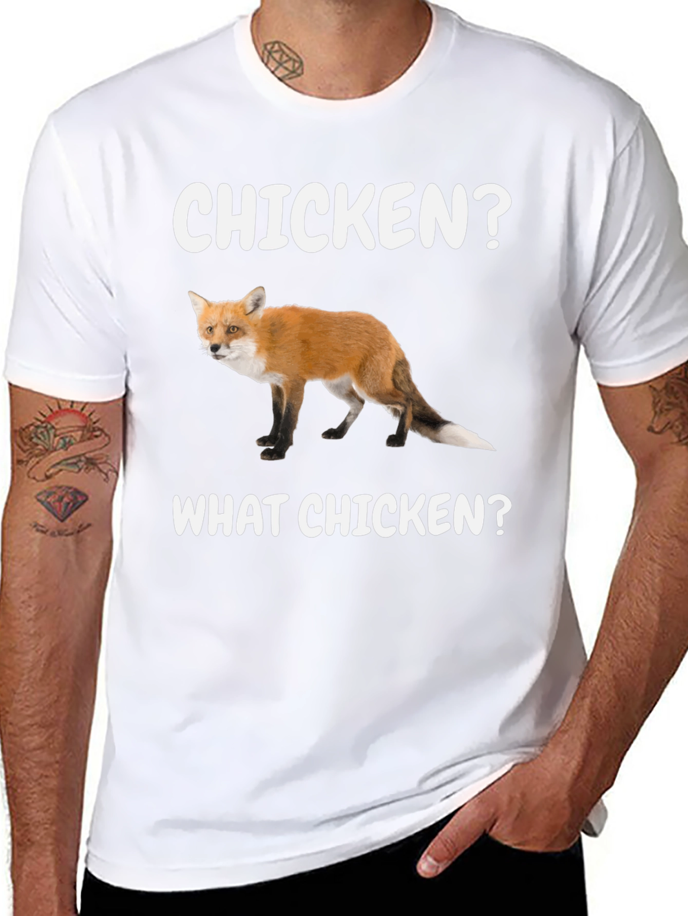 Black Chicken? What Chicken? Fox Graphic Tee view 8