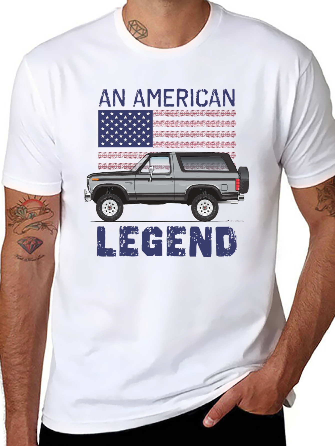 Black American Legend Truck T-Shirt view 8