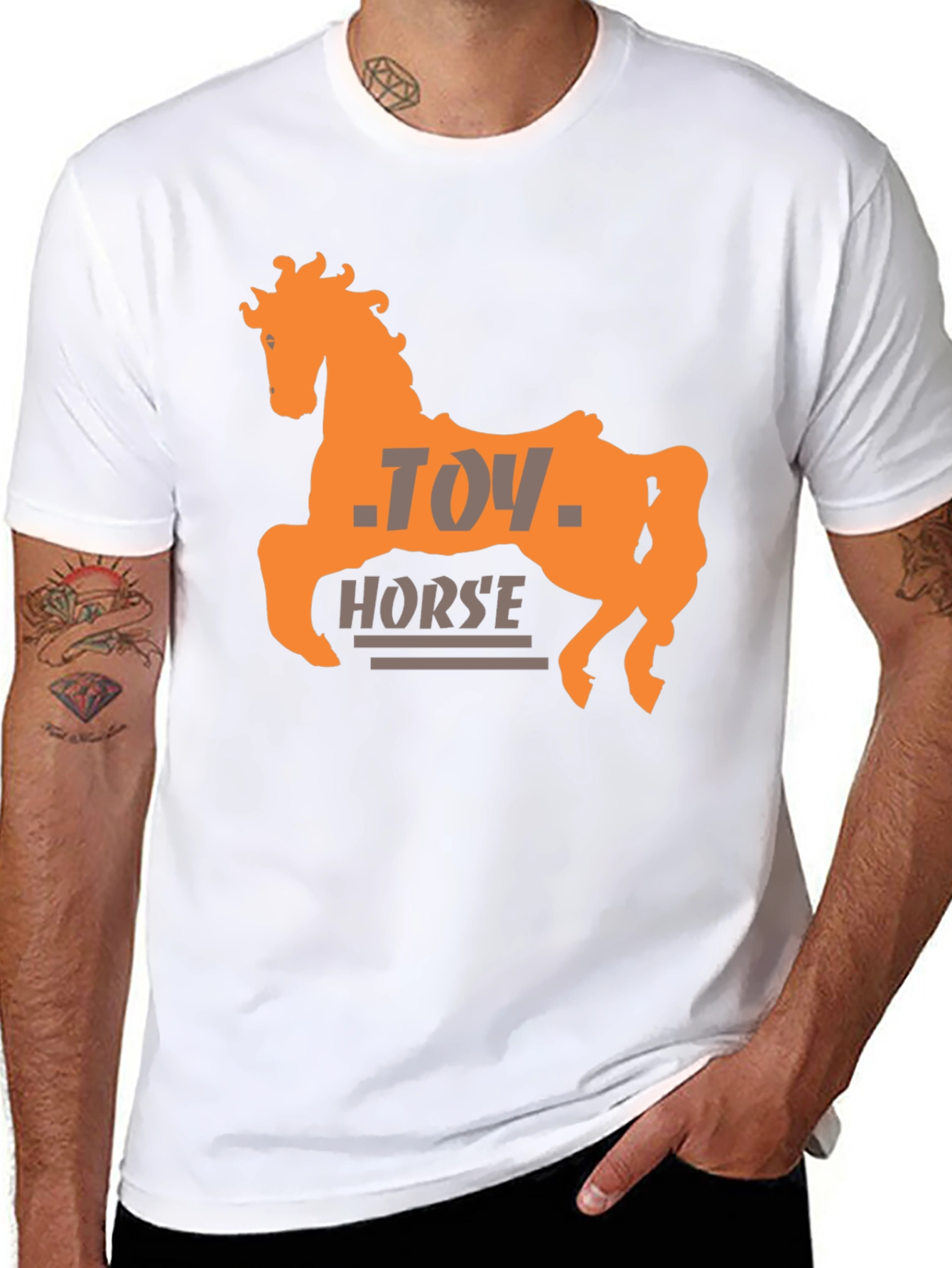 Black Toy Horse Graphic Tee - Stylish Unisex T-Shirt view 8