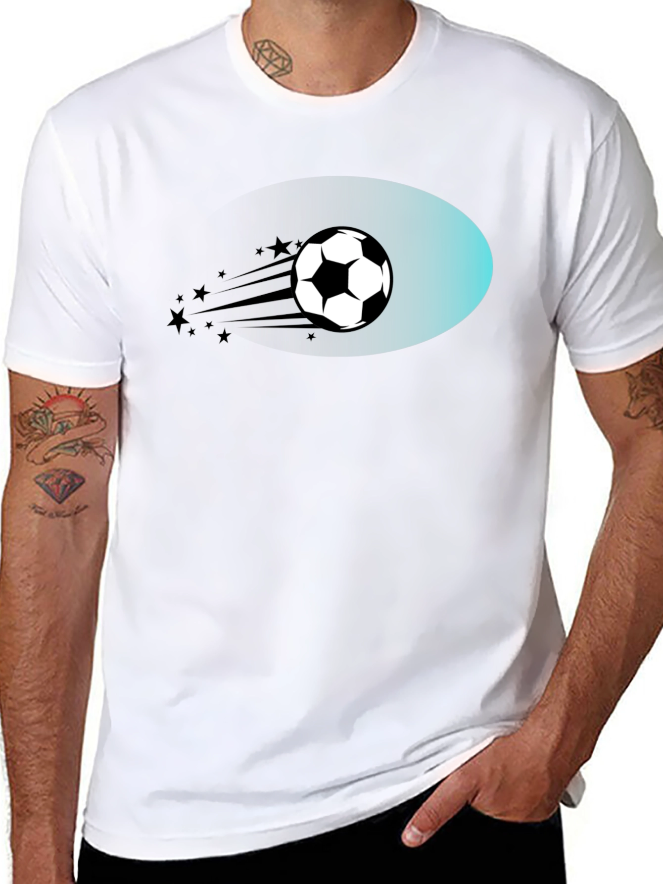 Black Soccer Ball T-Shirt - Black Graphic Tee view 8