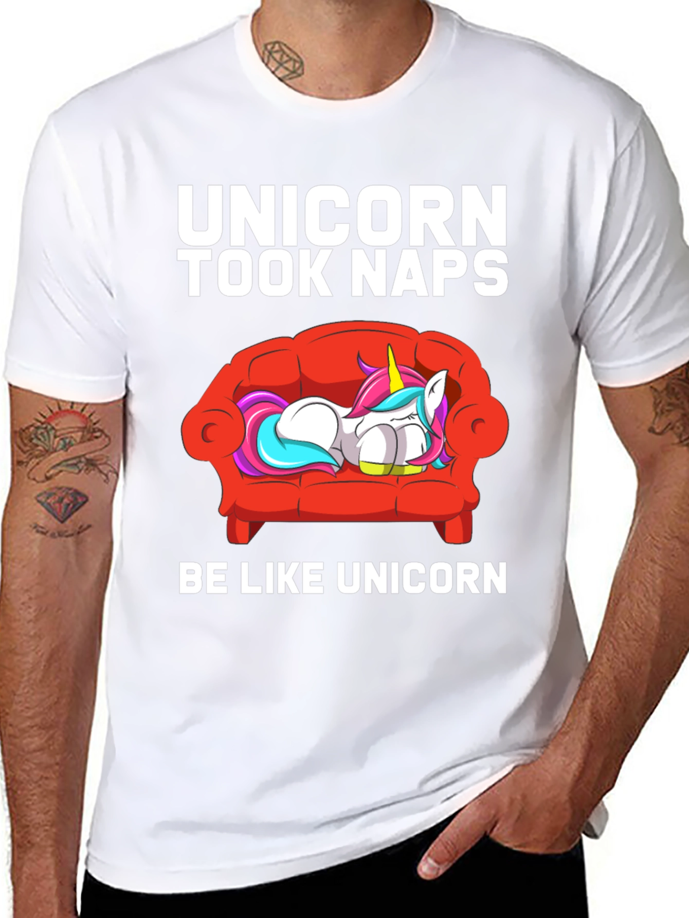 Black Unicorn Took Naps T-Shirt view 8