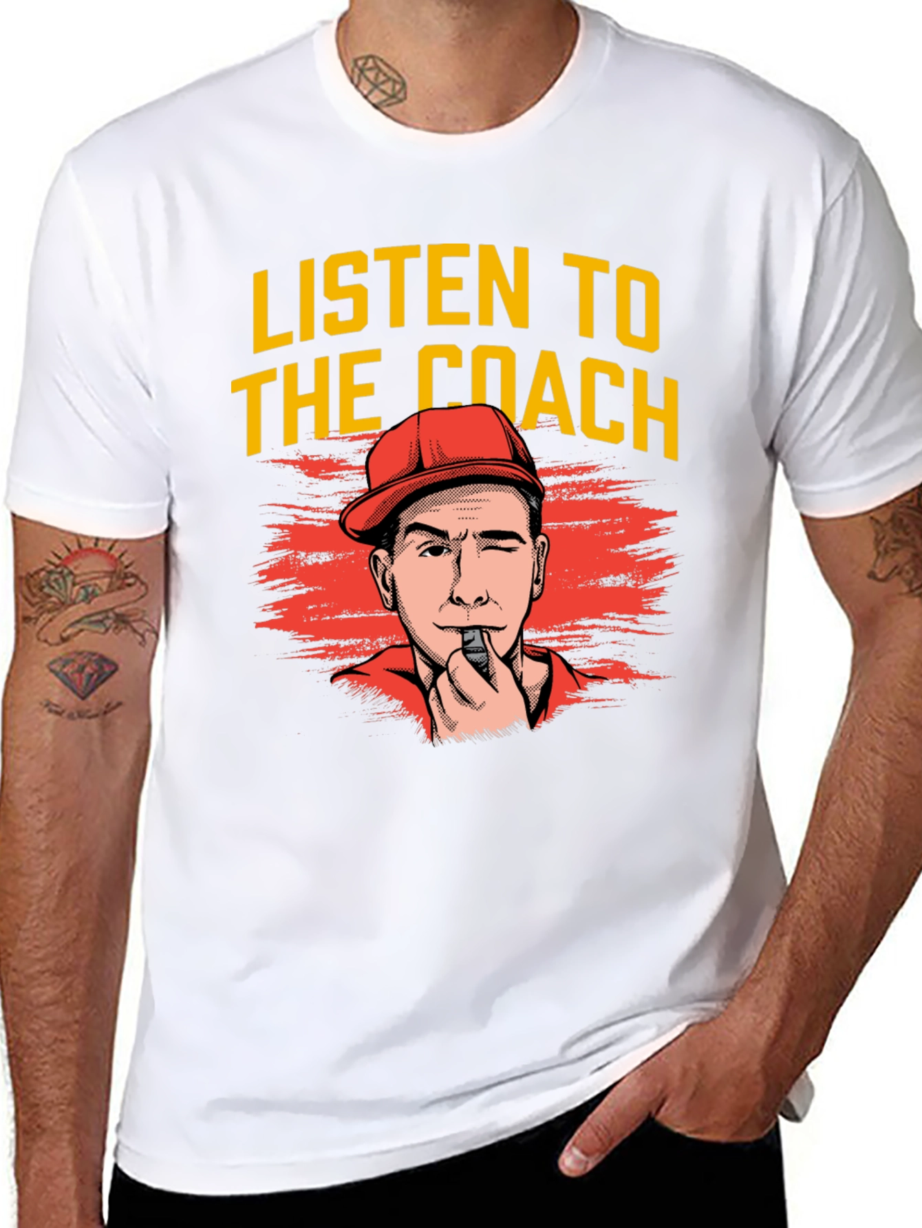 Black Listen To The Coach T-Shirt Funny Cartoon Tee view 8