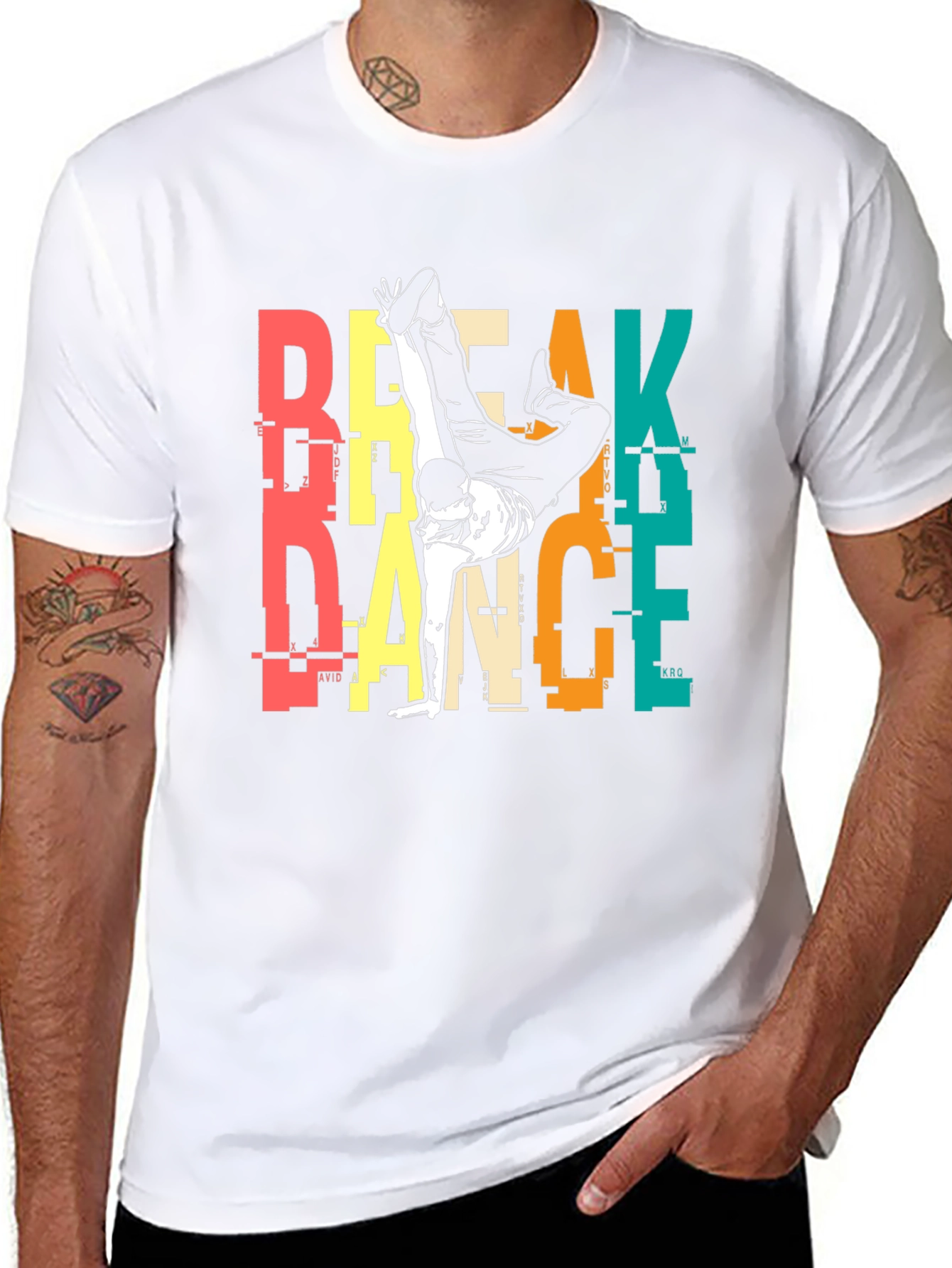 Black Breakdance Graphic Print Tee - Urban Style view 8