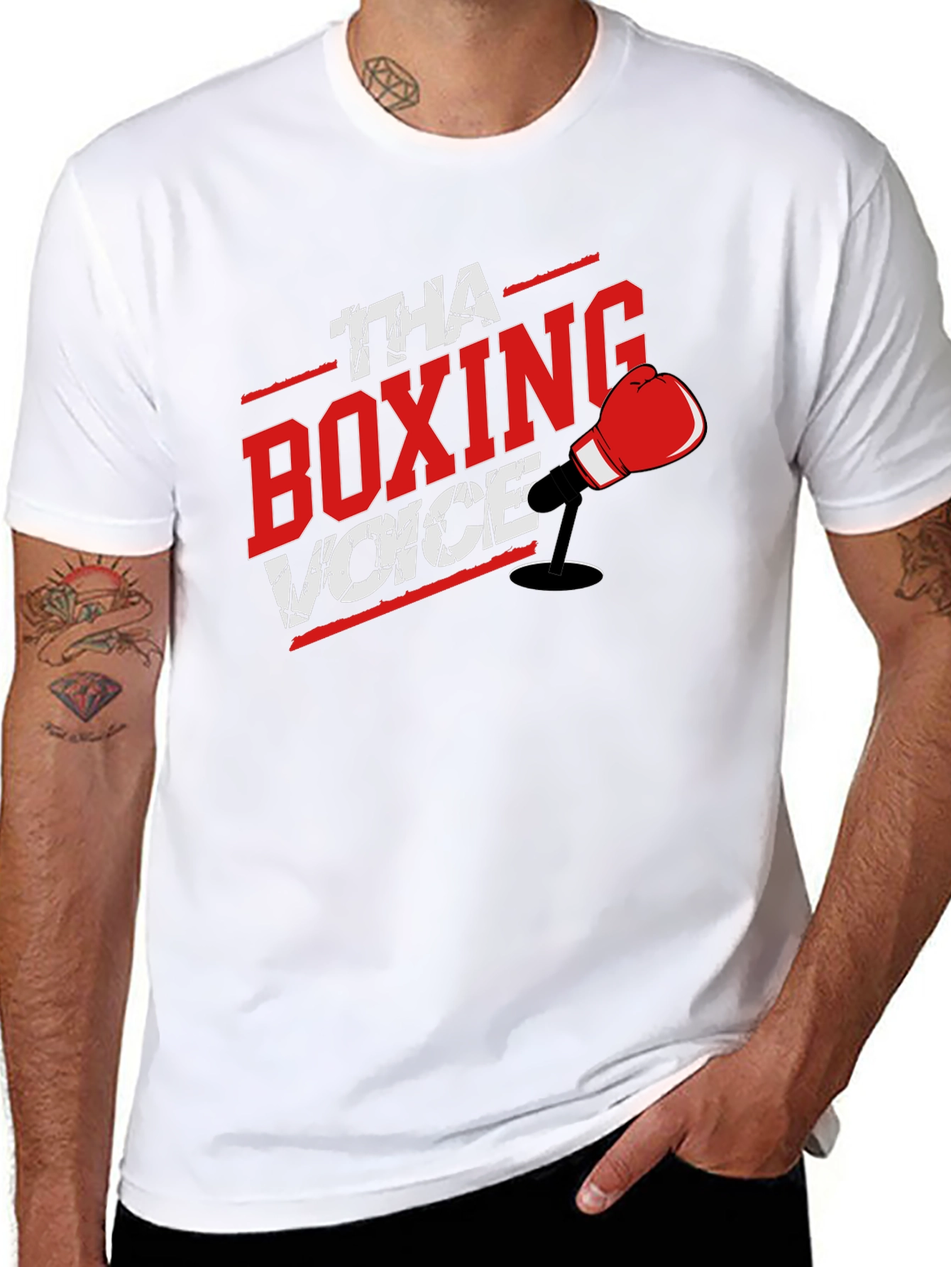 Black Tha Boxing Voice T-Shirt view 8