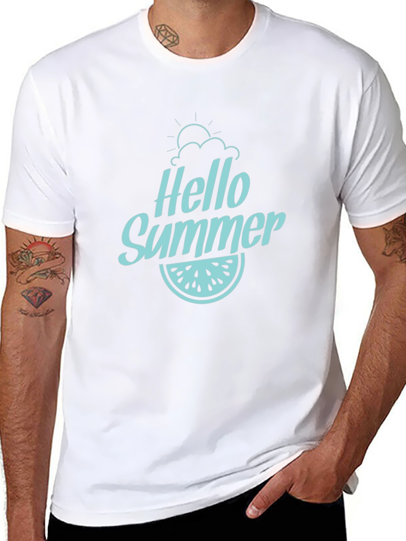 Hello Summer Black T-Shirt - 8