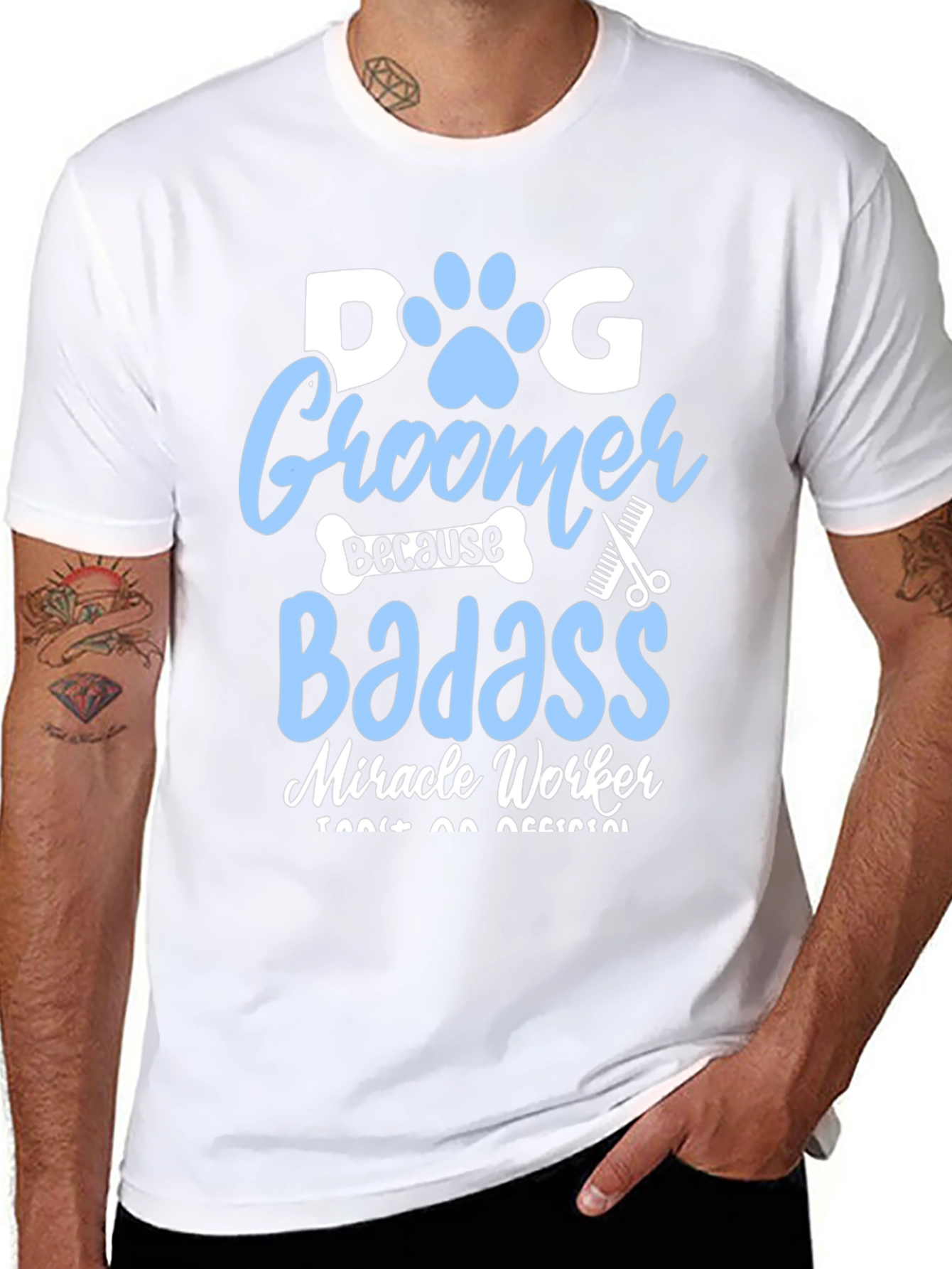 Black Dog Groomer Badass T-Shirt view 8