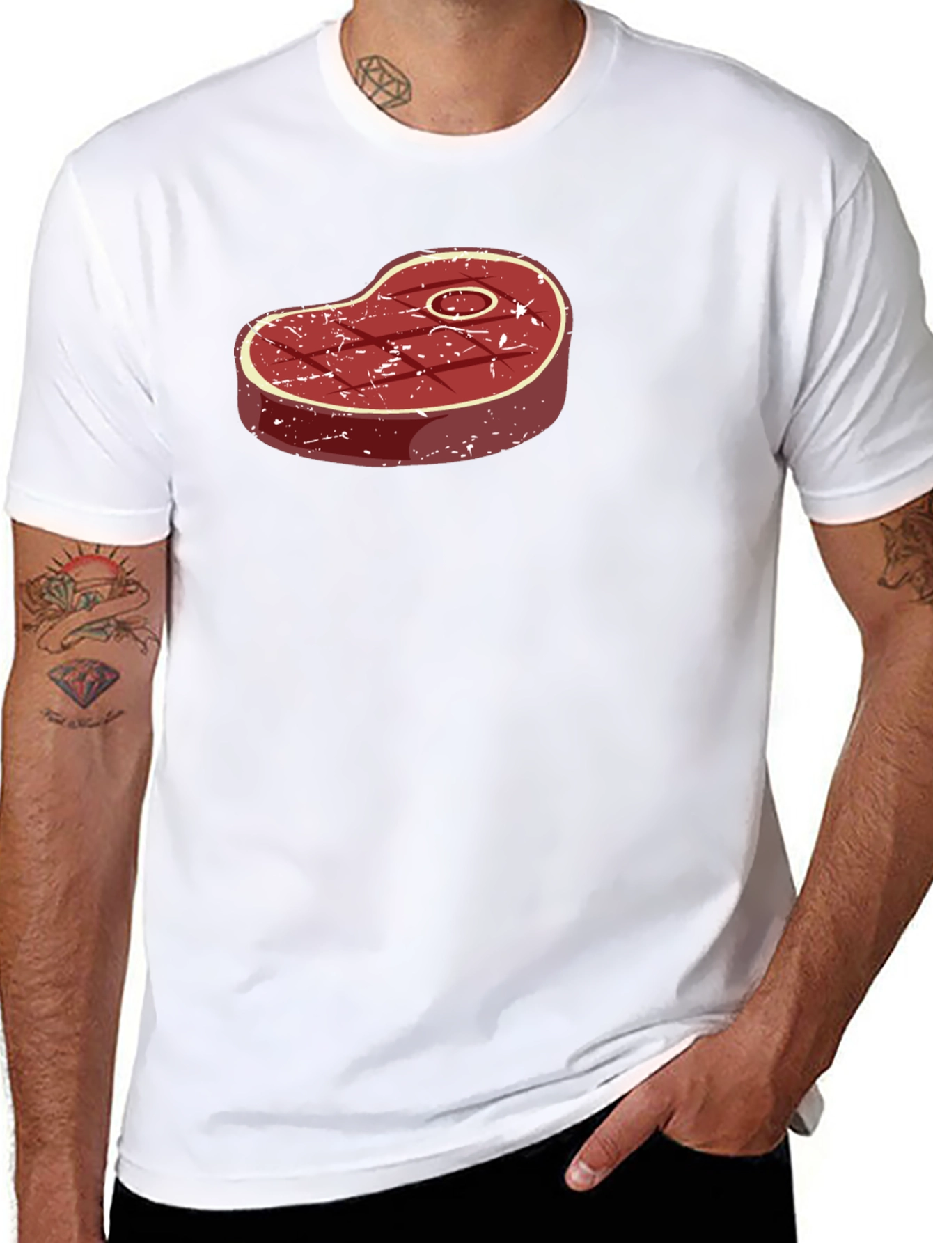 Black Steak Graphic Tee - Black T-Shirt view 8