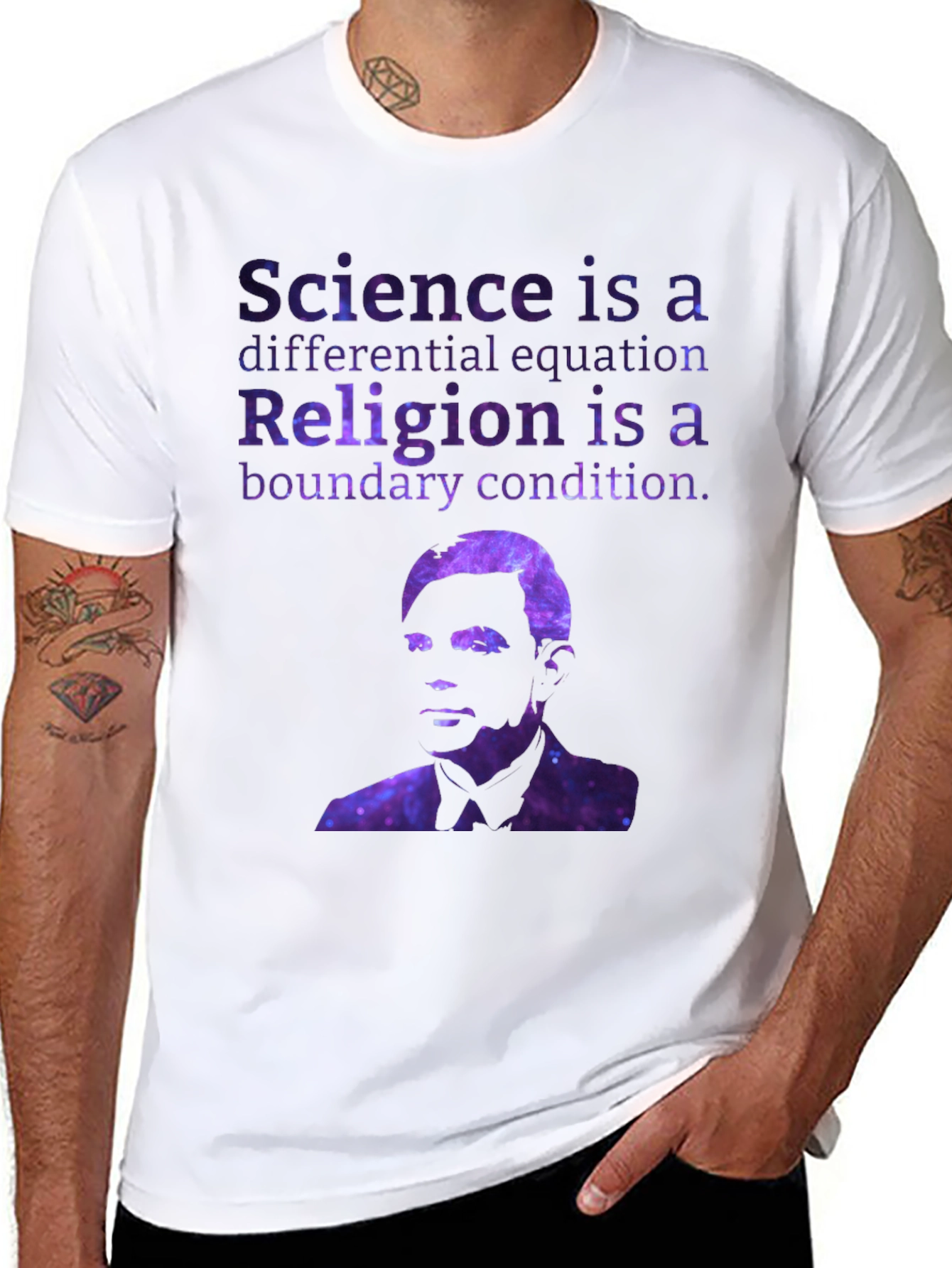 Black Science/Religion Equation T-Shirt view 8