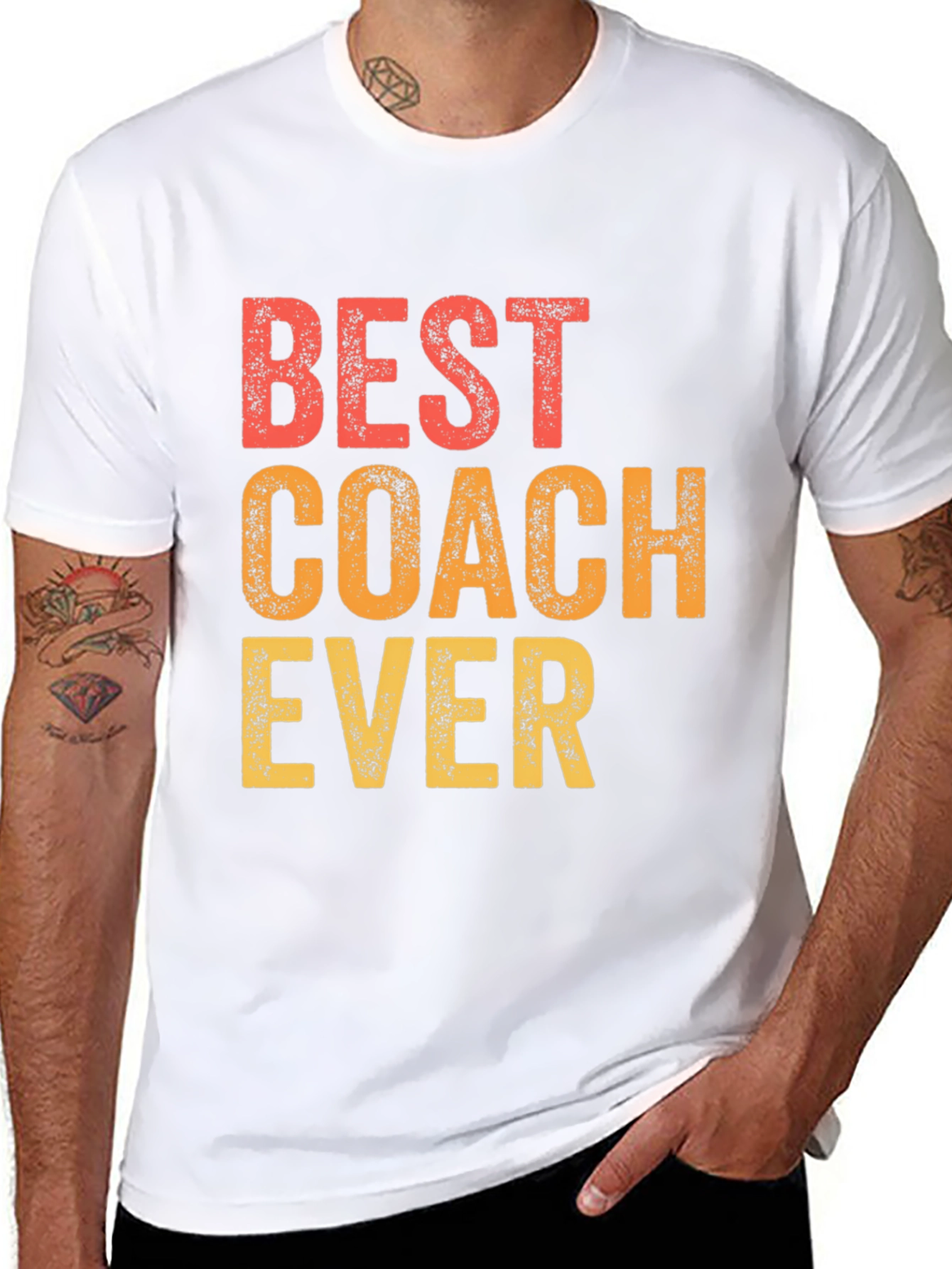 Black Best Coach Ever T-Shirt - Gift for Coaches view 8