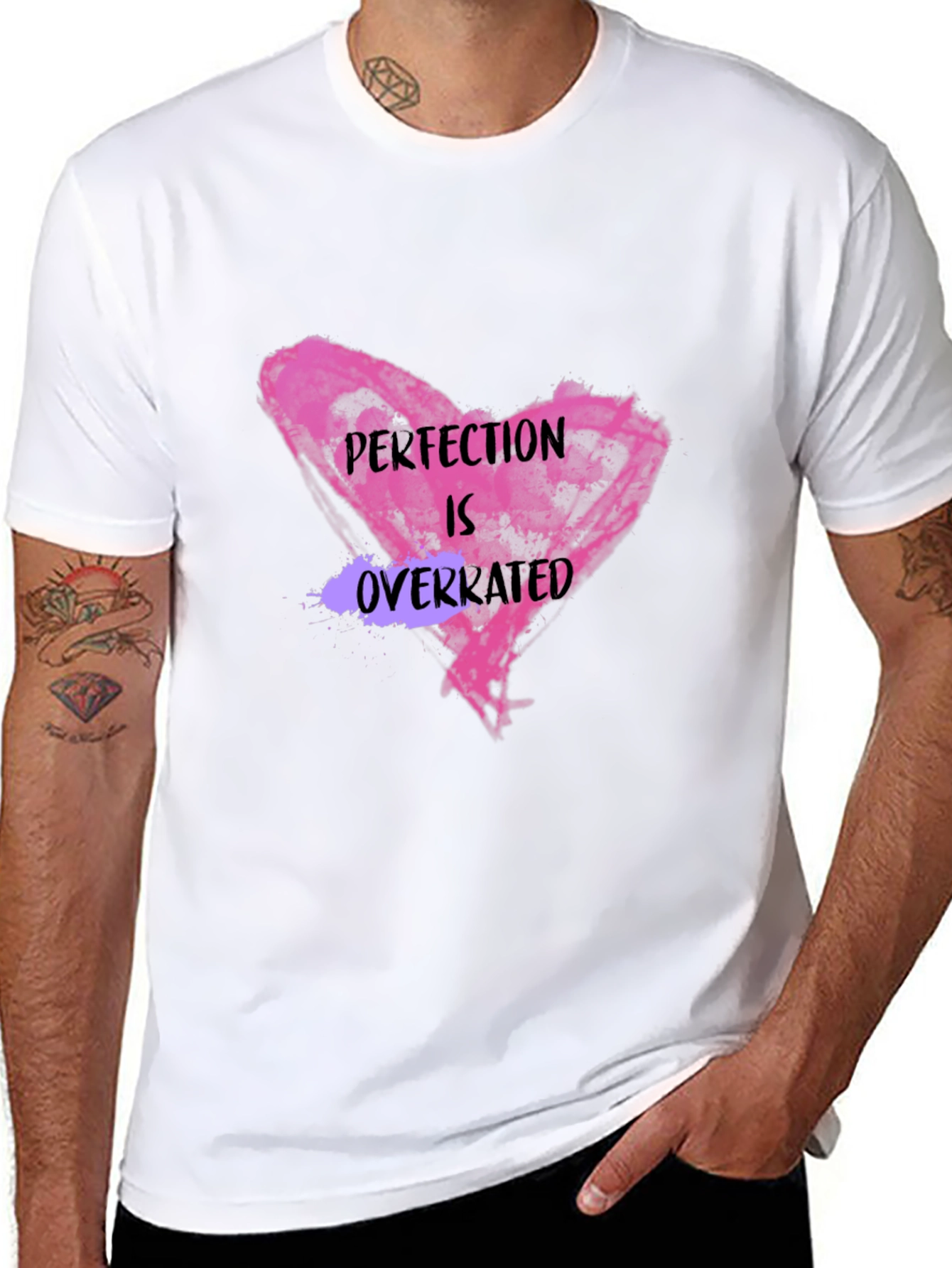 Black Perfection Is Overrated Graphic Tee view 8