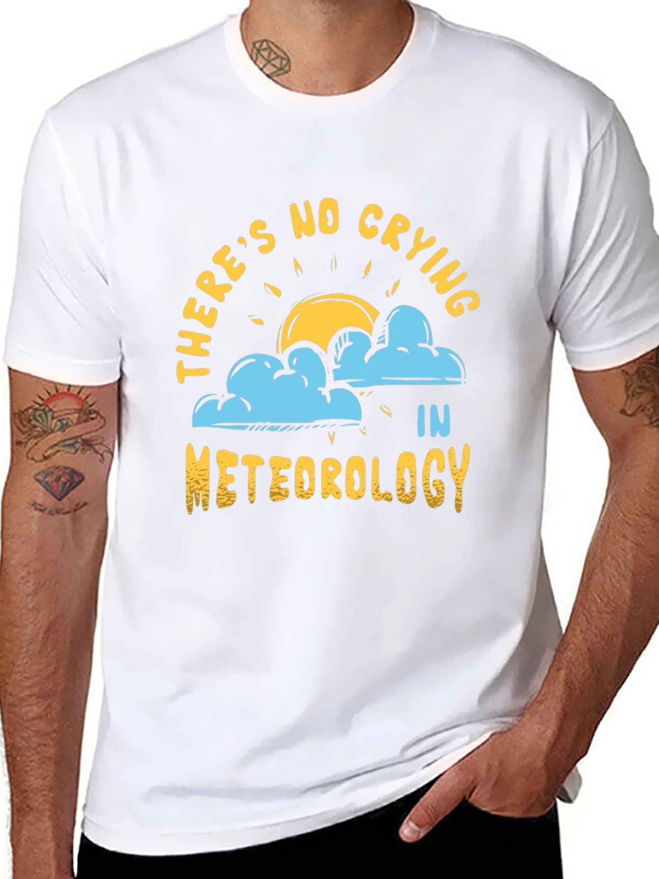 Black Funny Meteorology Graphic T-Shirt view 8