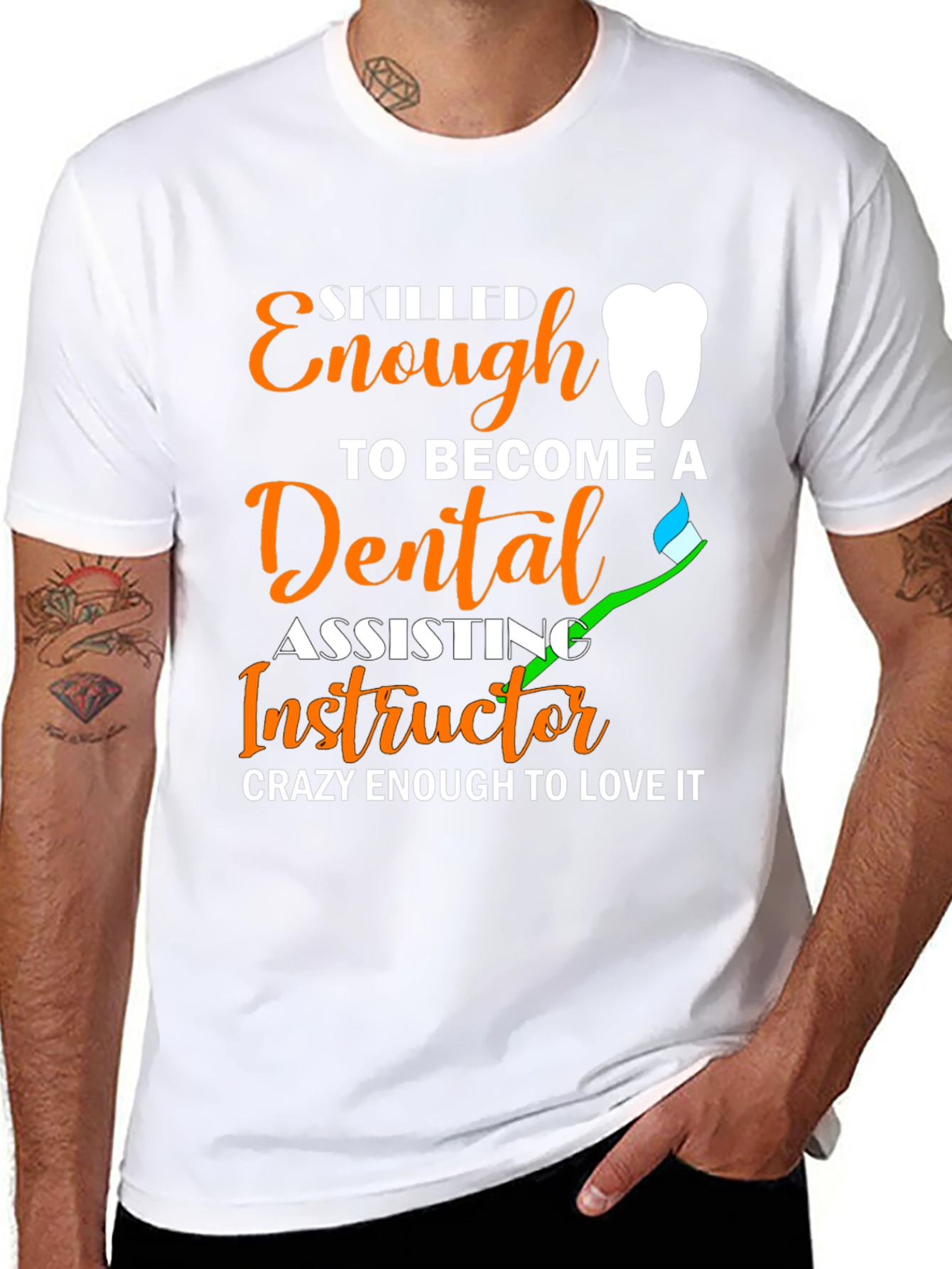Black Dental Assisting Instructor Graphic Tee view 8